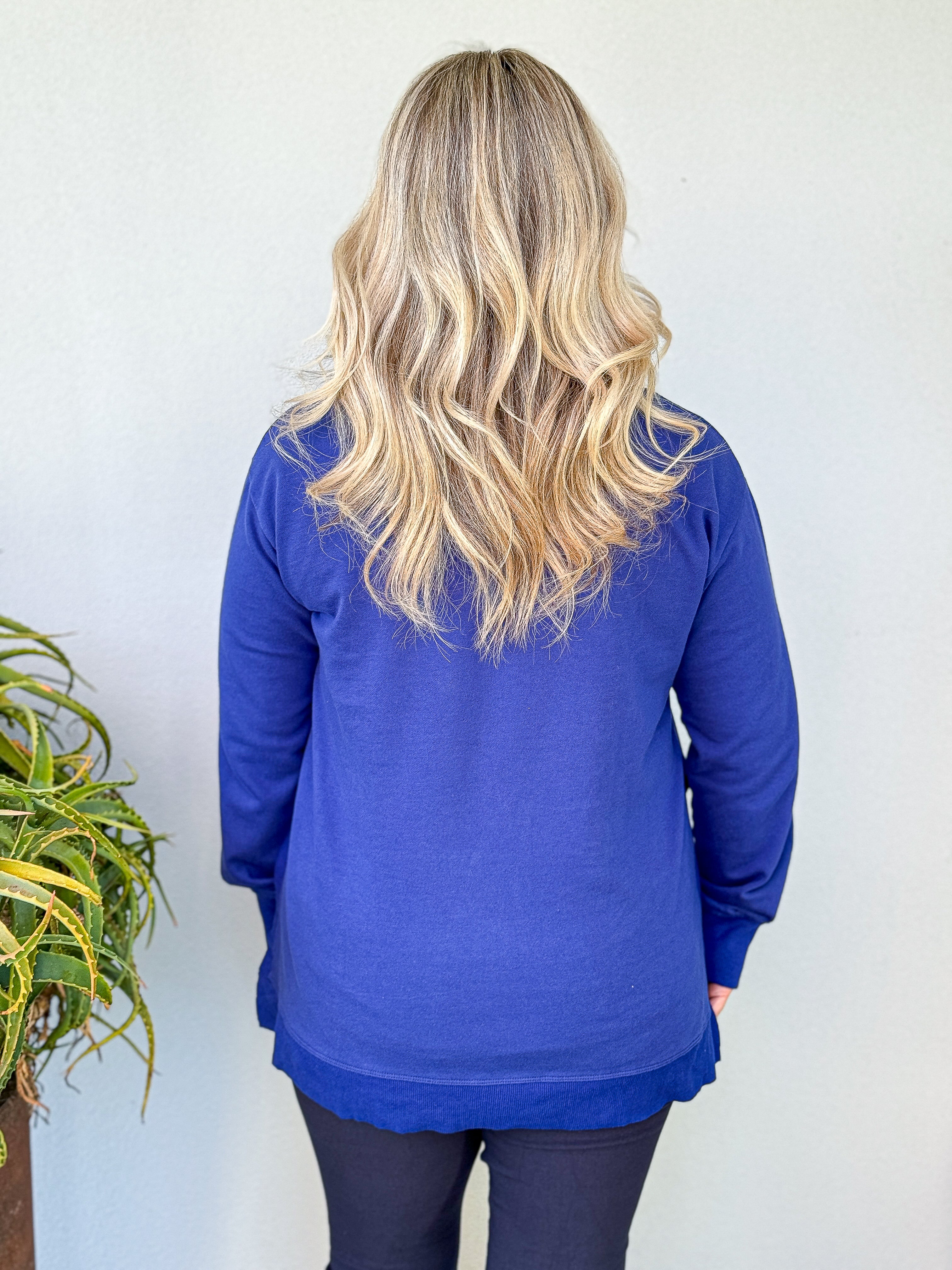 Grace Silver Star Sweatshirt - Dusk Blue