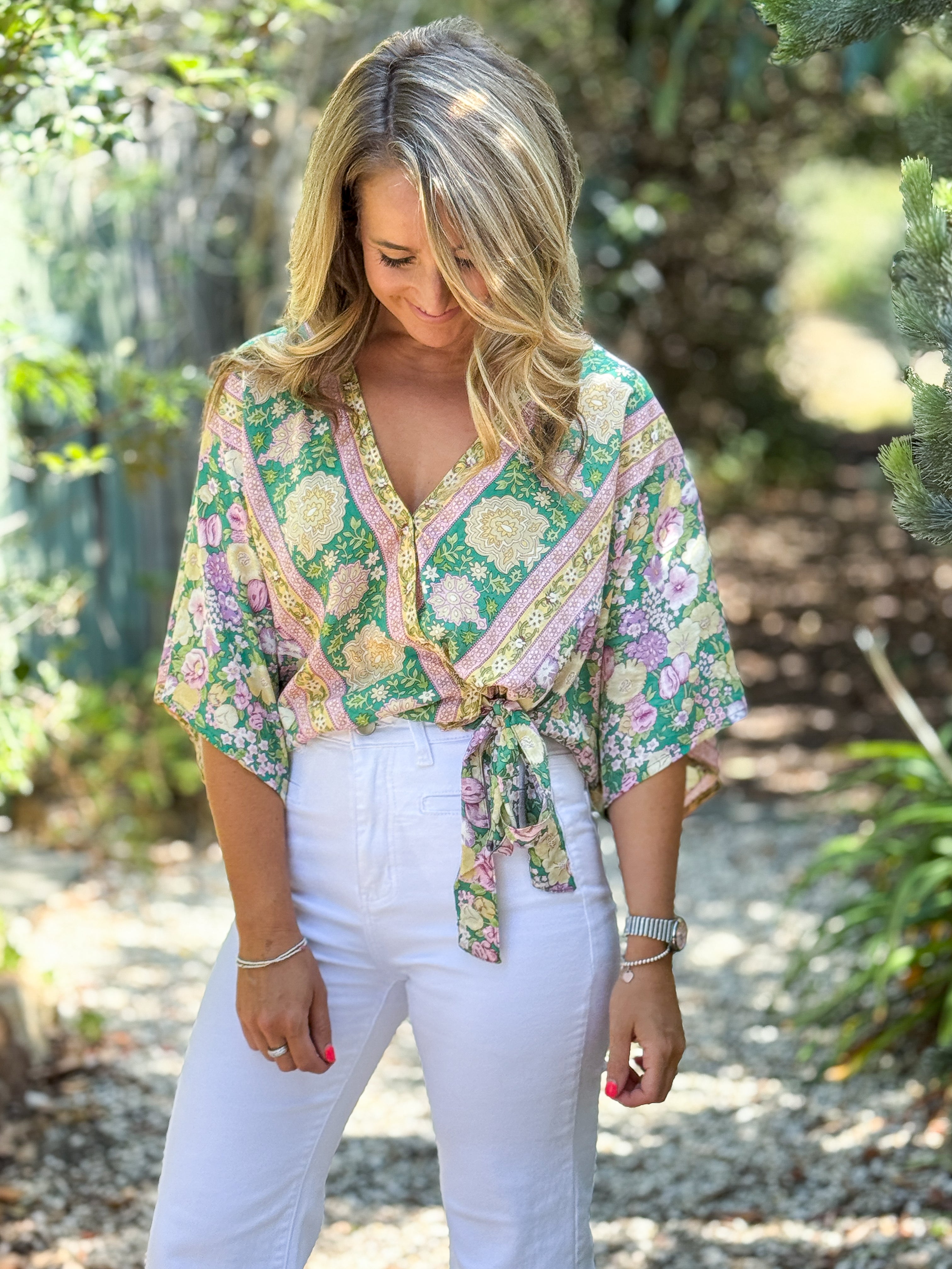 Hanant Top - Green Floral