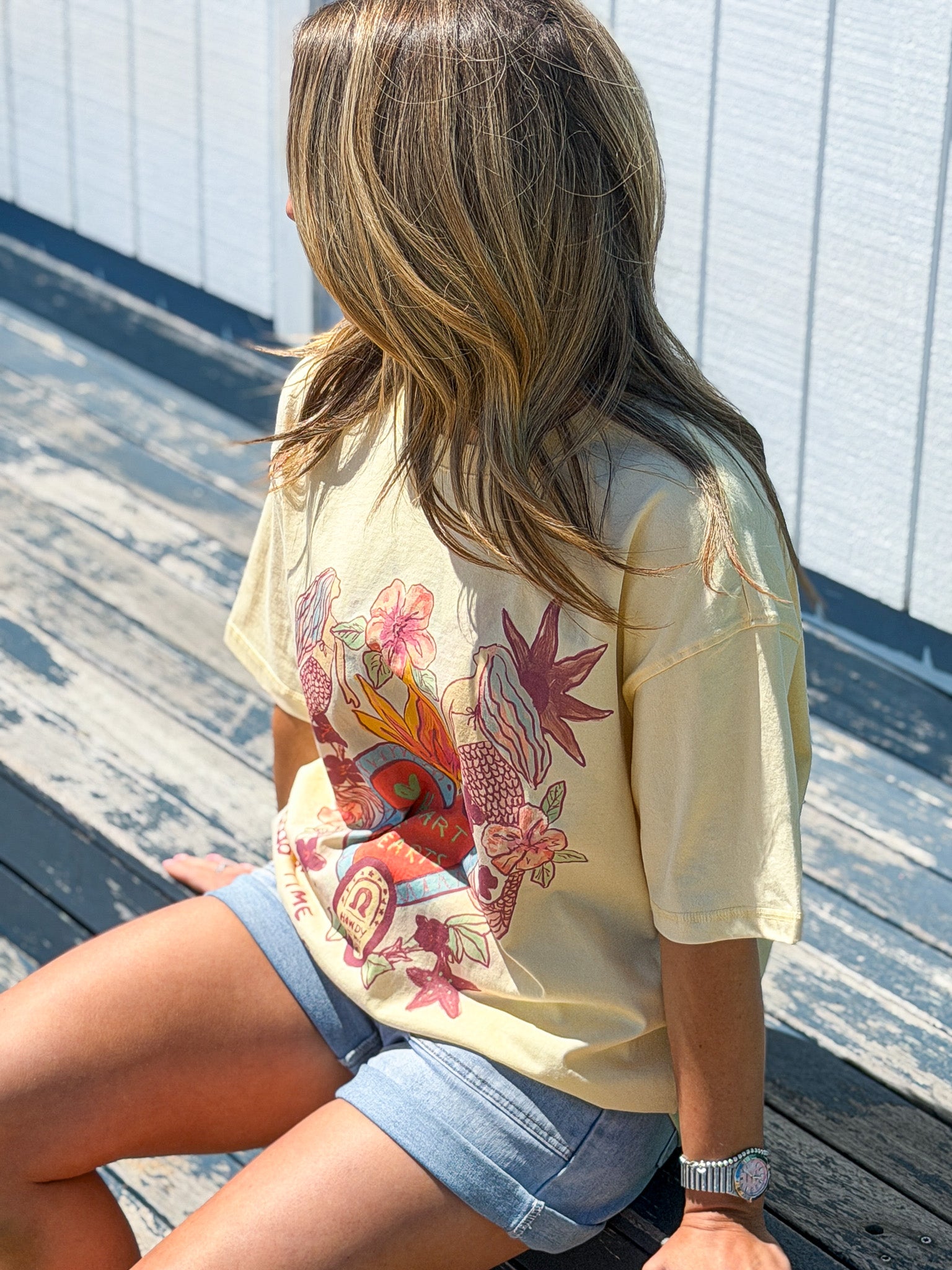 Heart of Hearts Tee - Lemon