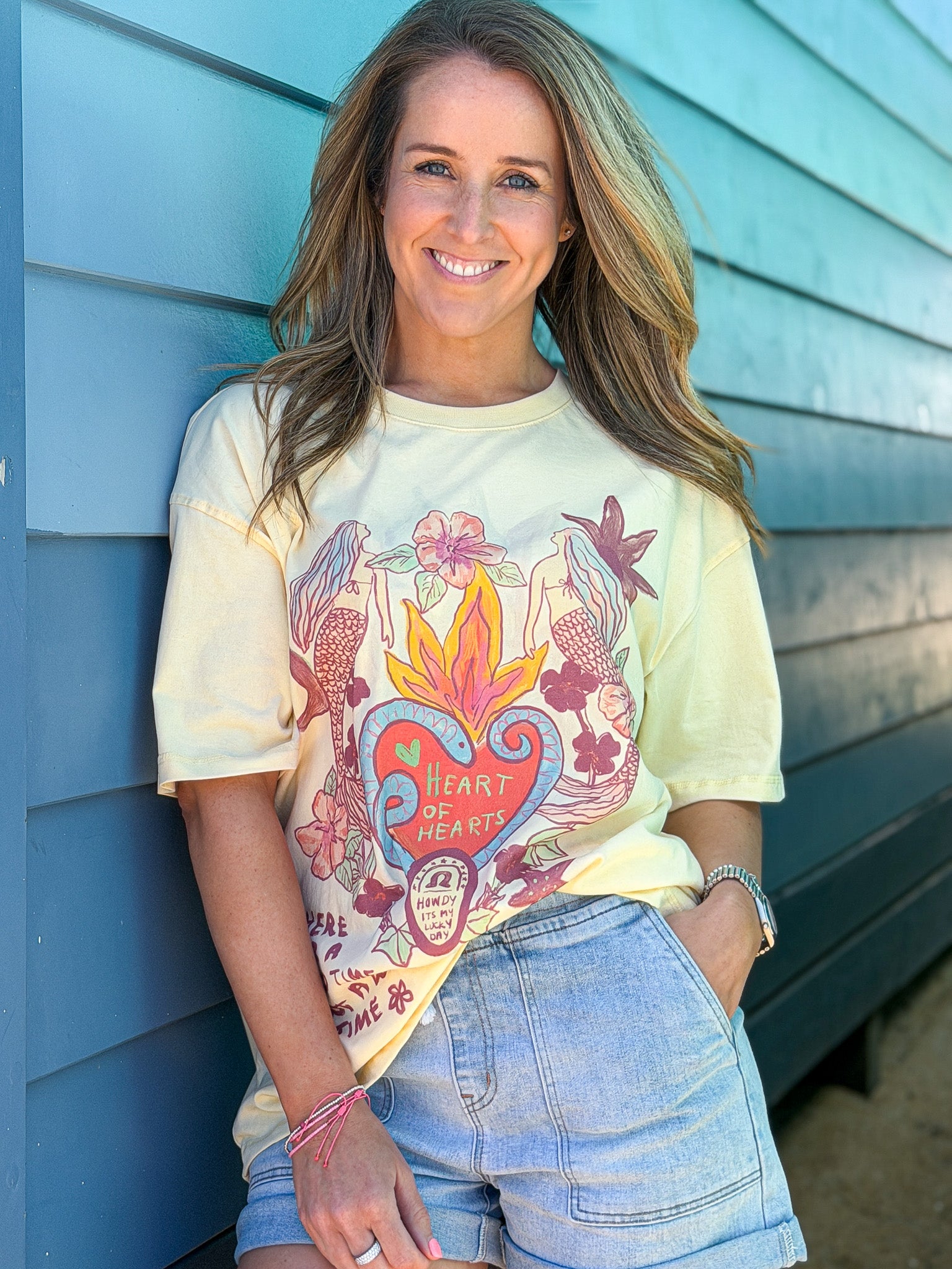 Heart of Hearts Tee - Lemon