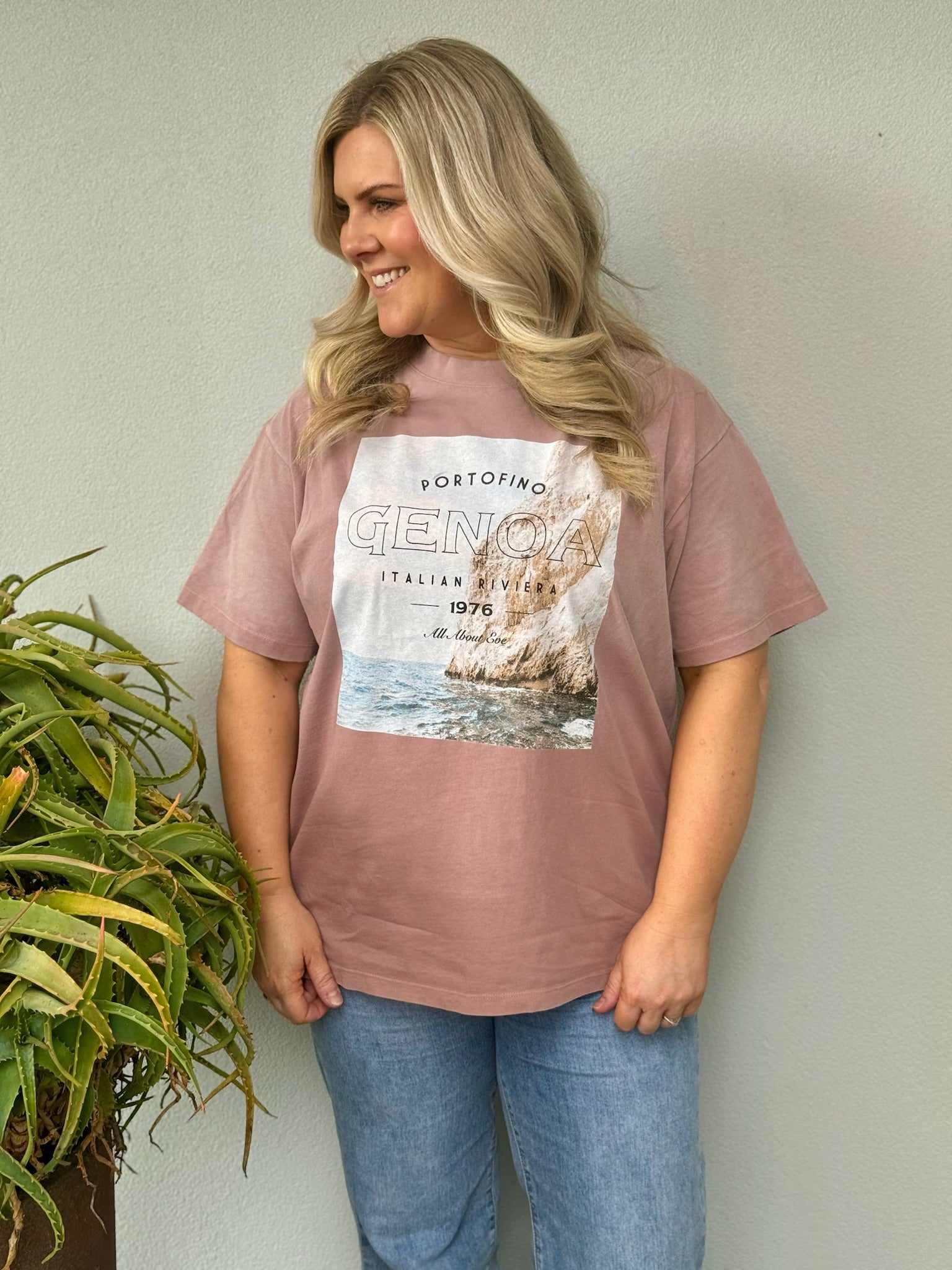 Genoa Oversized Tee - Fawn