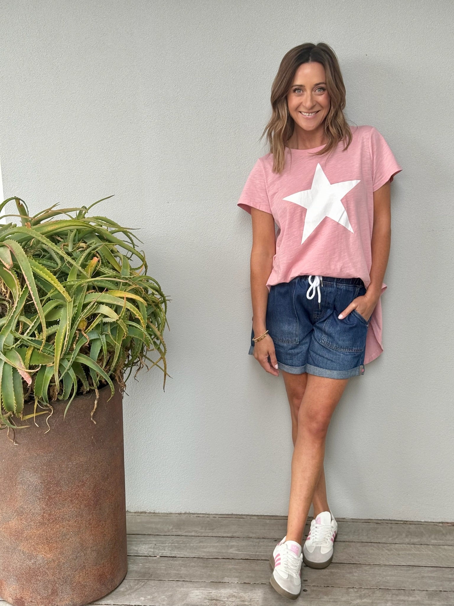 Maggie Tee - Blush With White Star