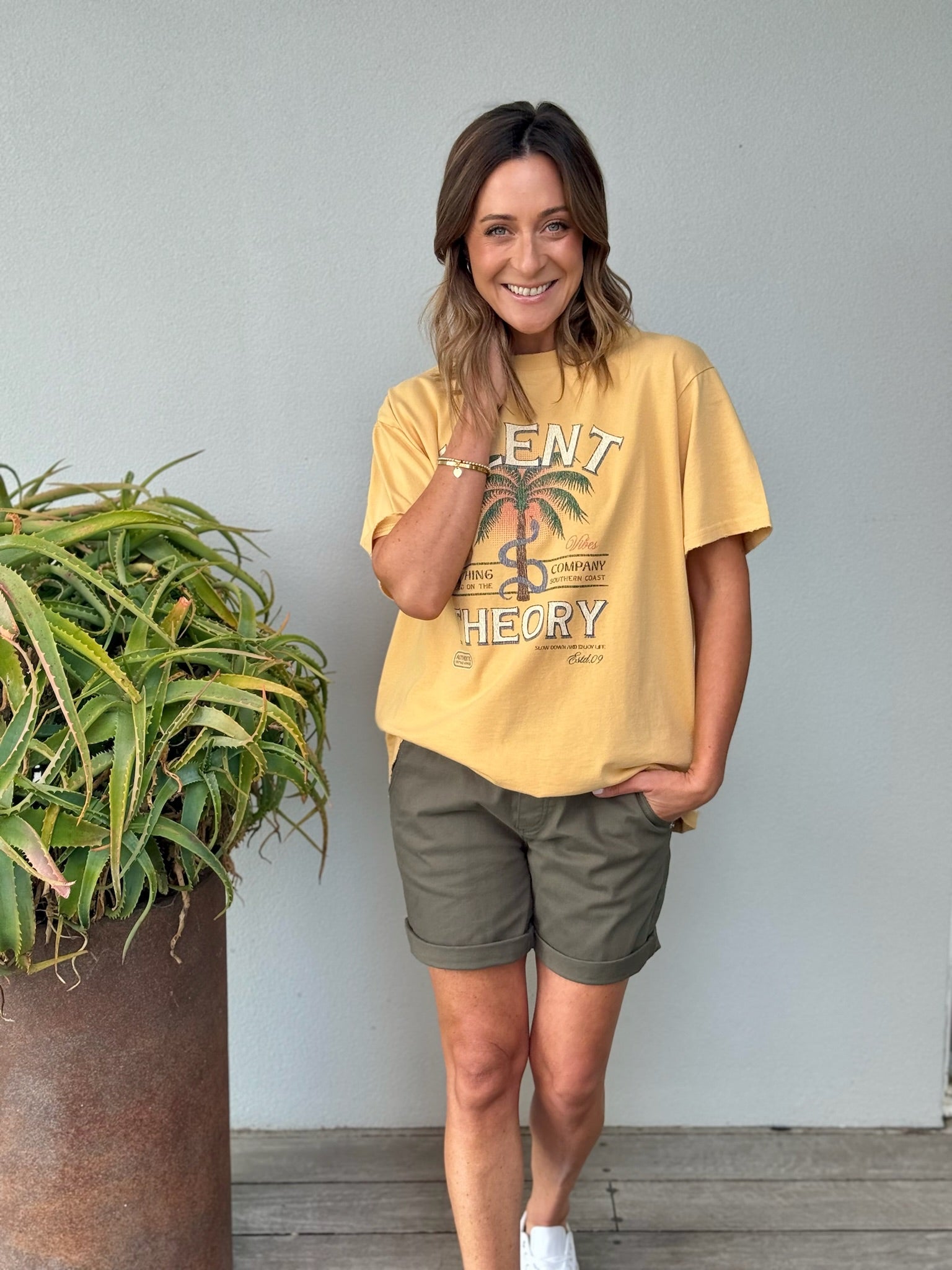 Palm Springs Tee - Mustard