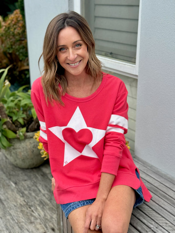 Sunderland Super Heart Sweatshirt - Cherry Red