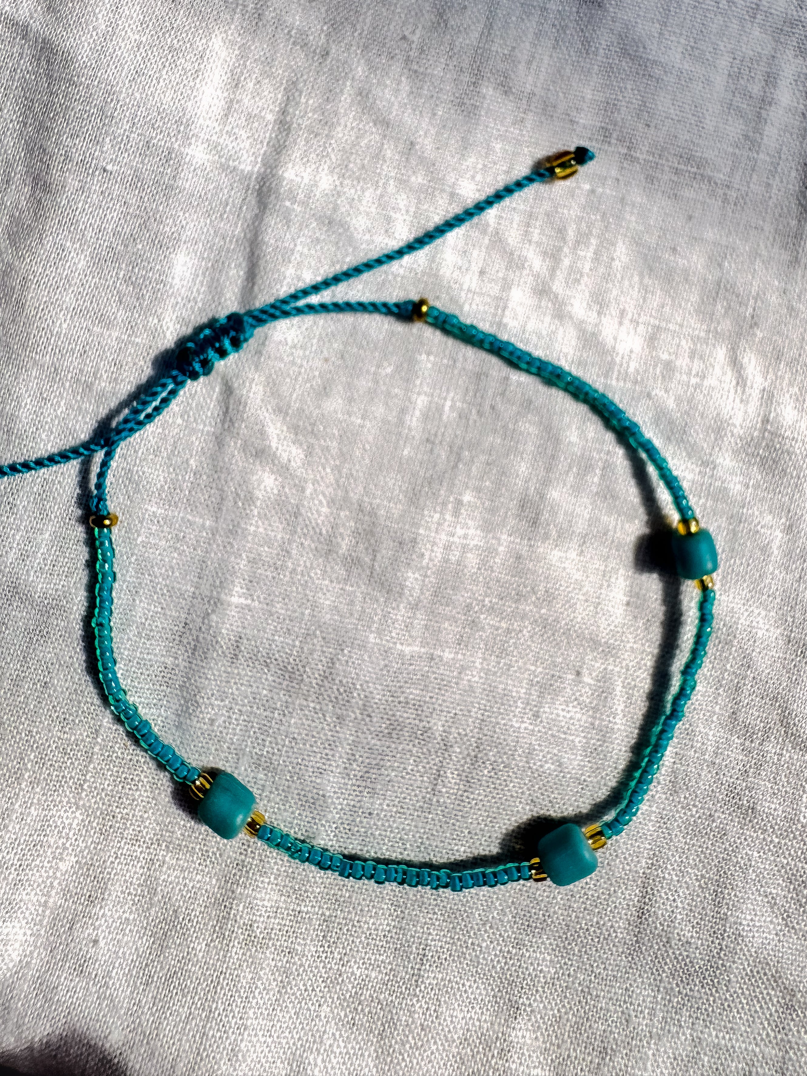 Aries Blue Stone Trio Bracelet