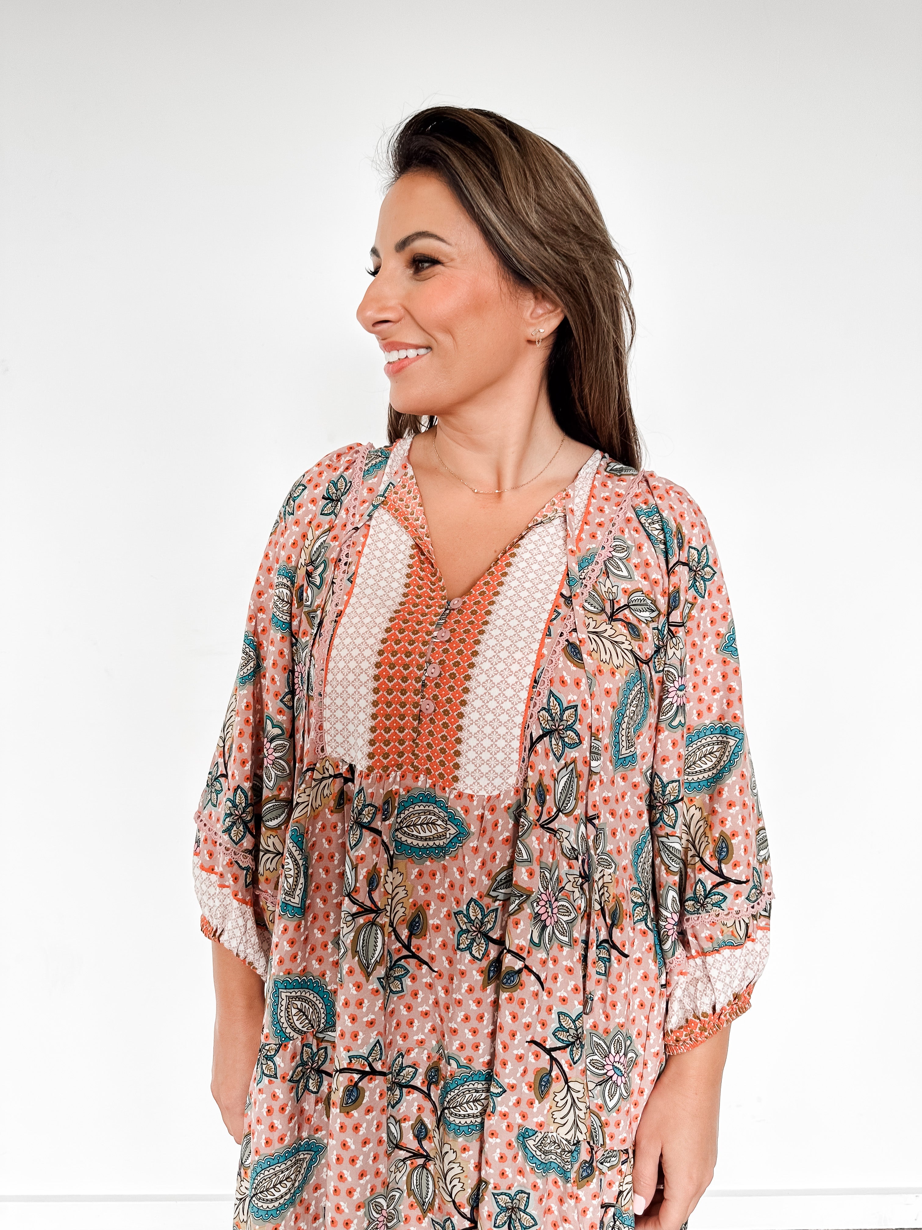 Ezra Maxi Dress - Mauve Multi