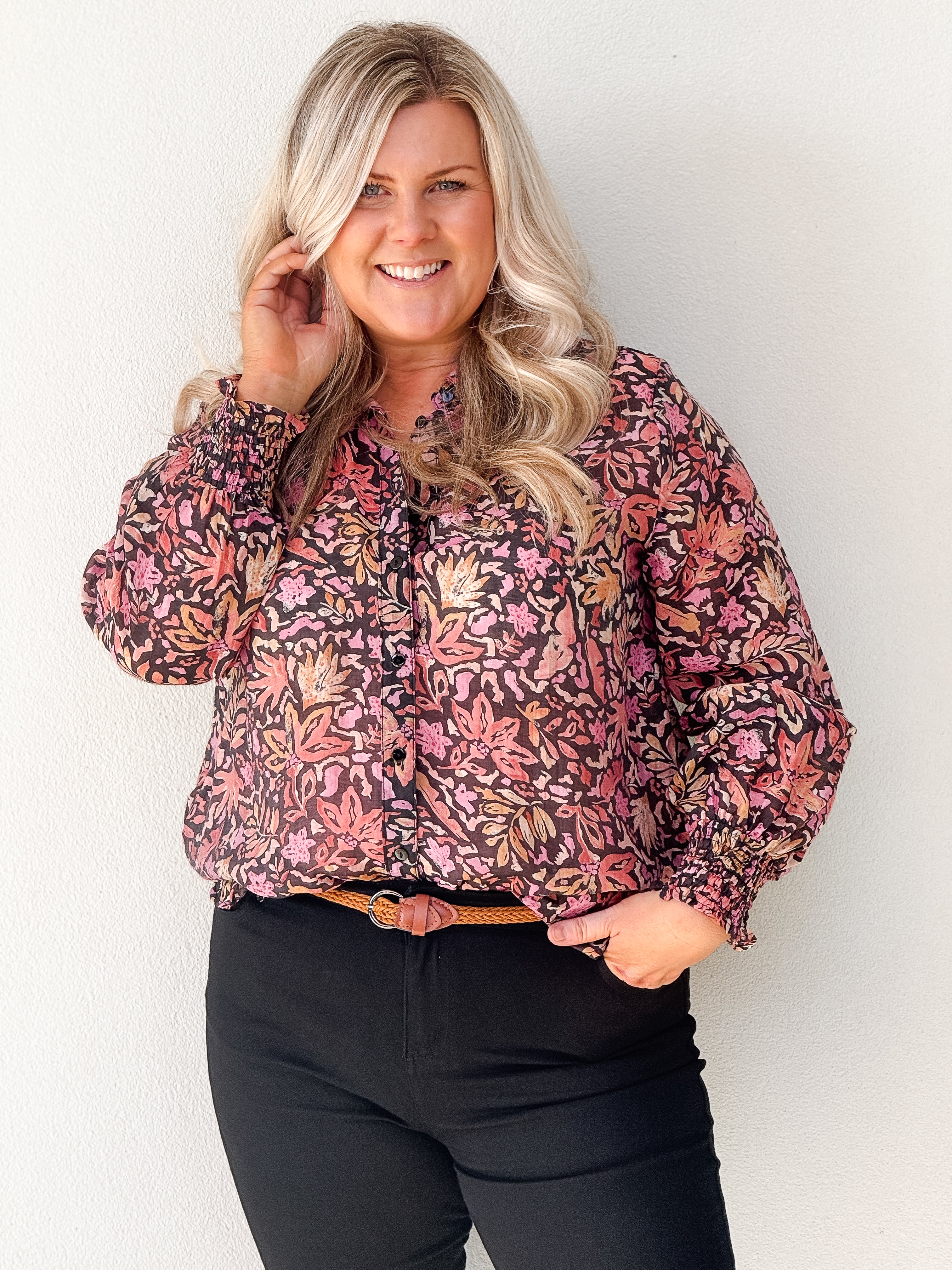 Jannali Shirt Black Floral