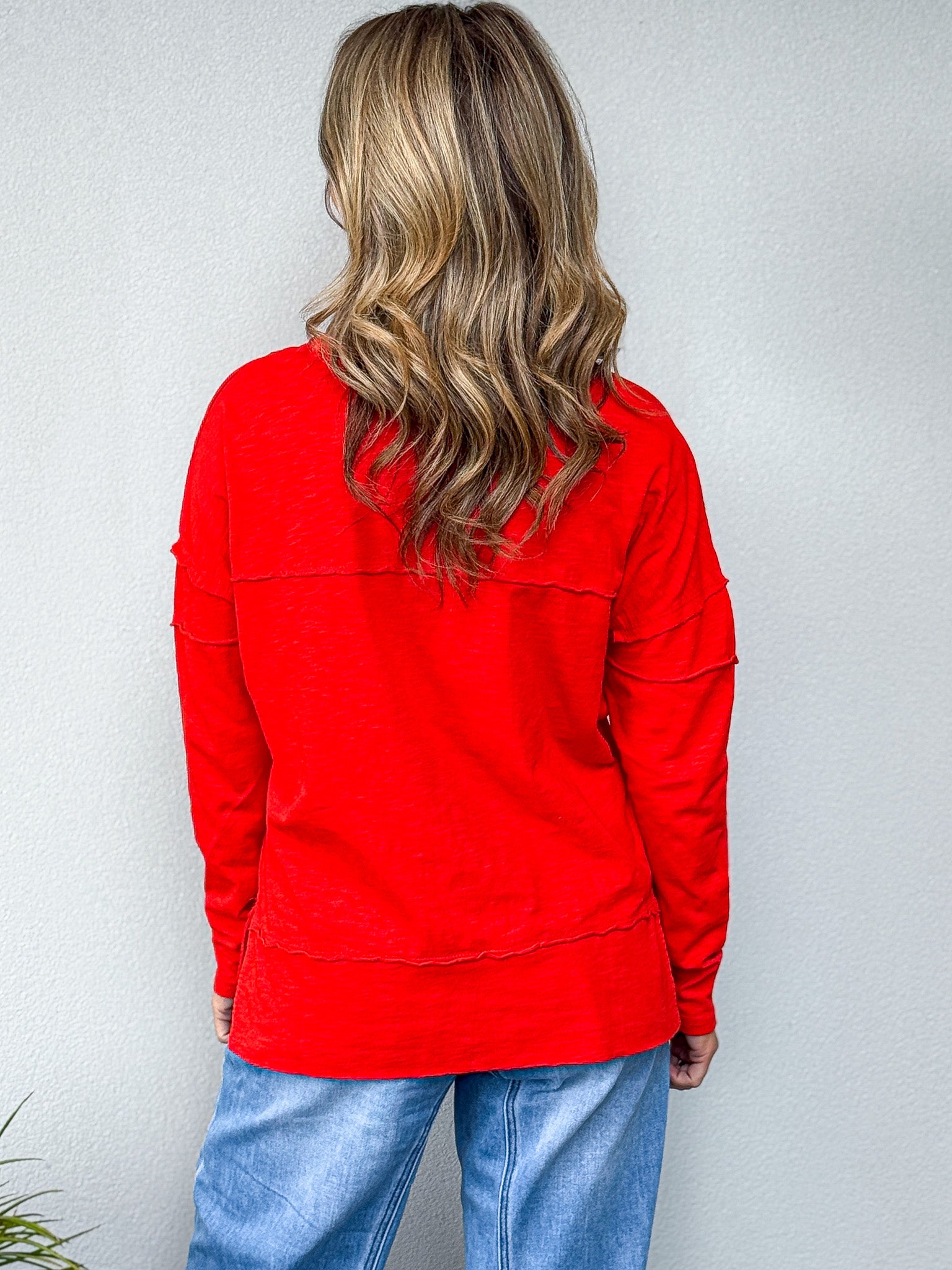 Jayne Throw On Top -  Bright Red
