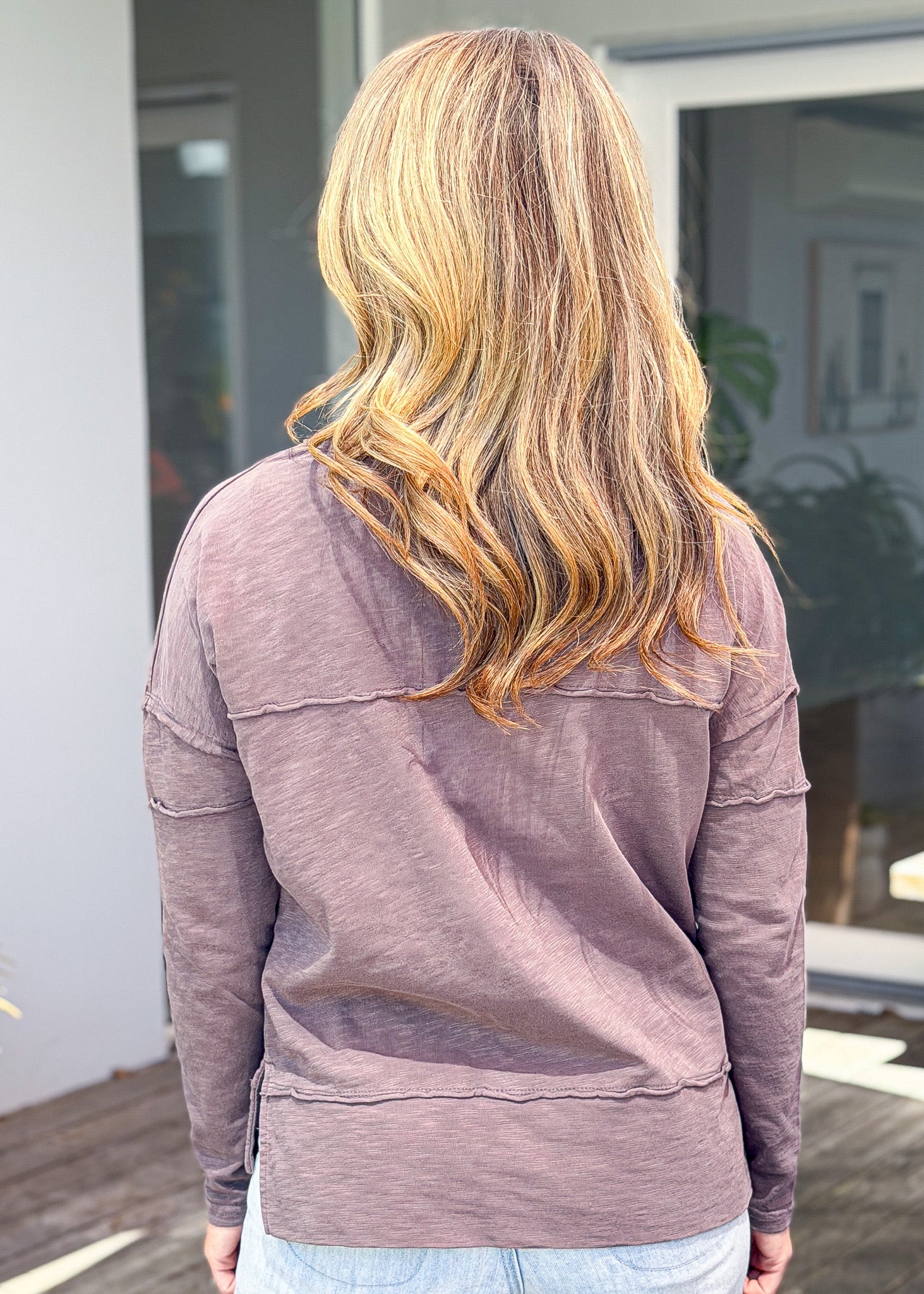 Jayne Throw On Top -  Stone Grey