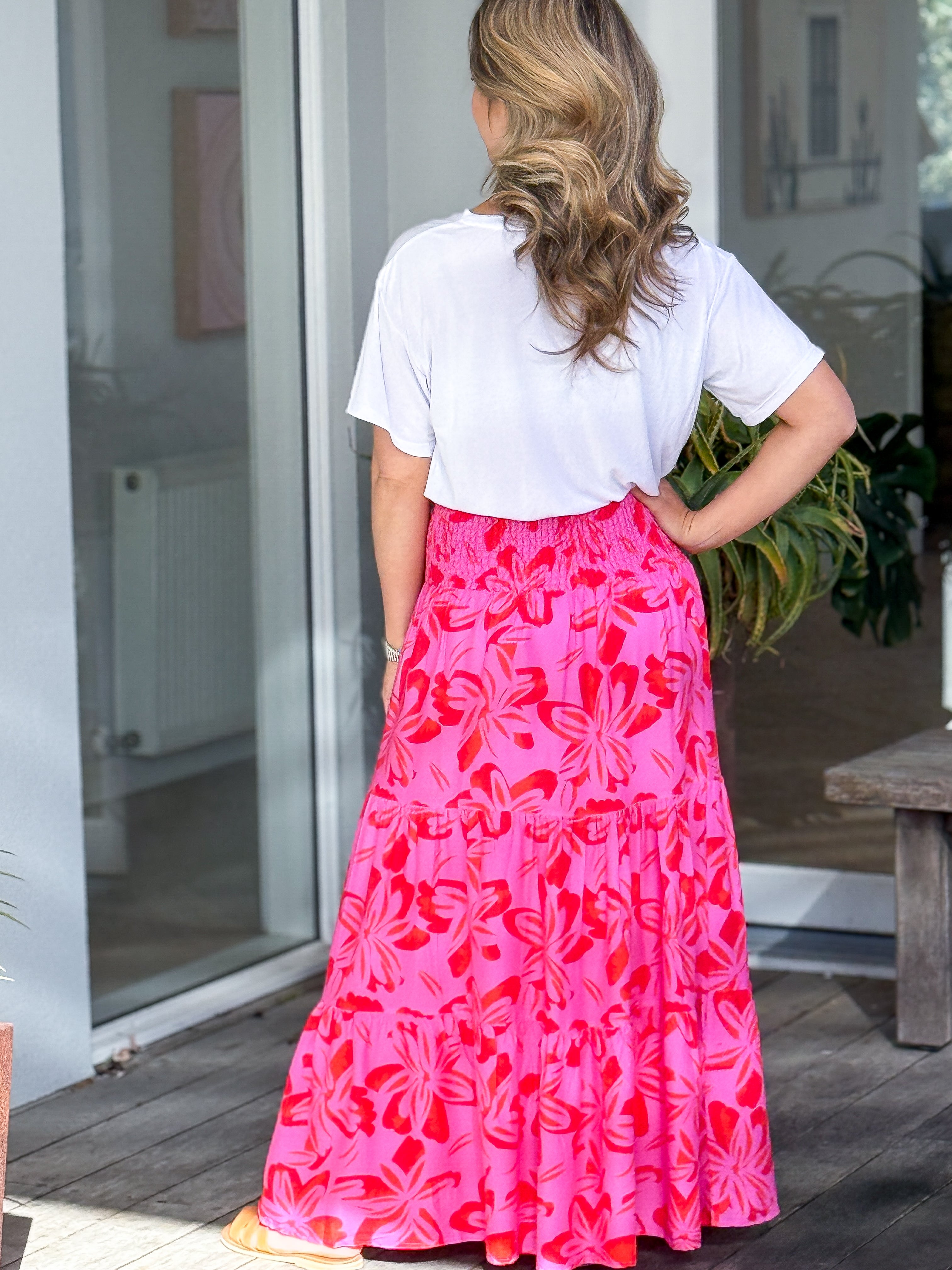 Jenna Maxi Skirt - Pink
