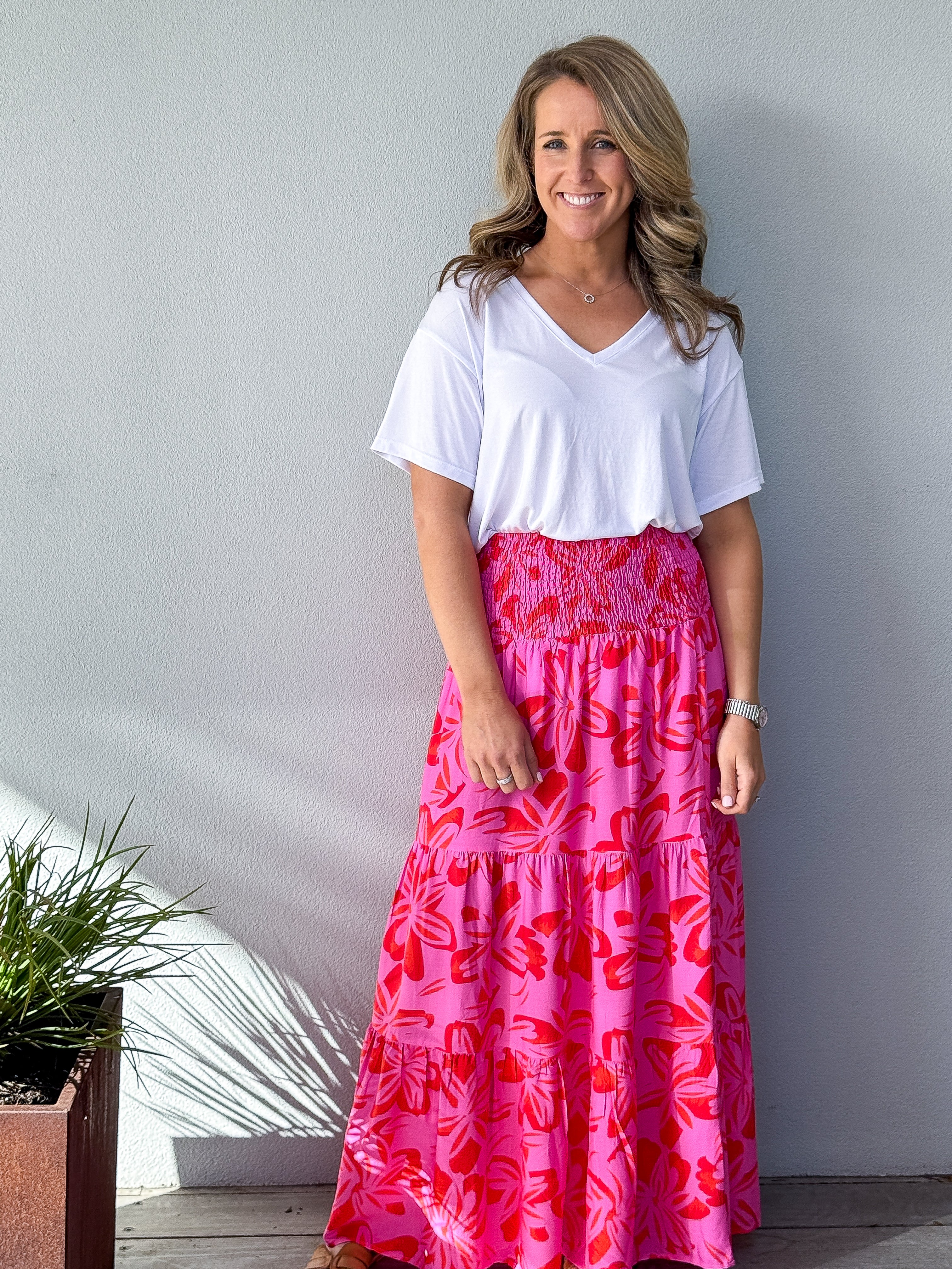 Jenna Maxi Skirt - Pink