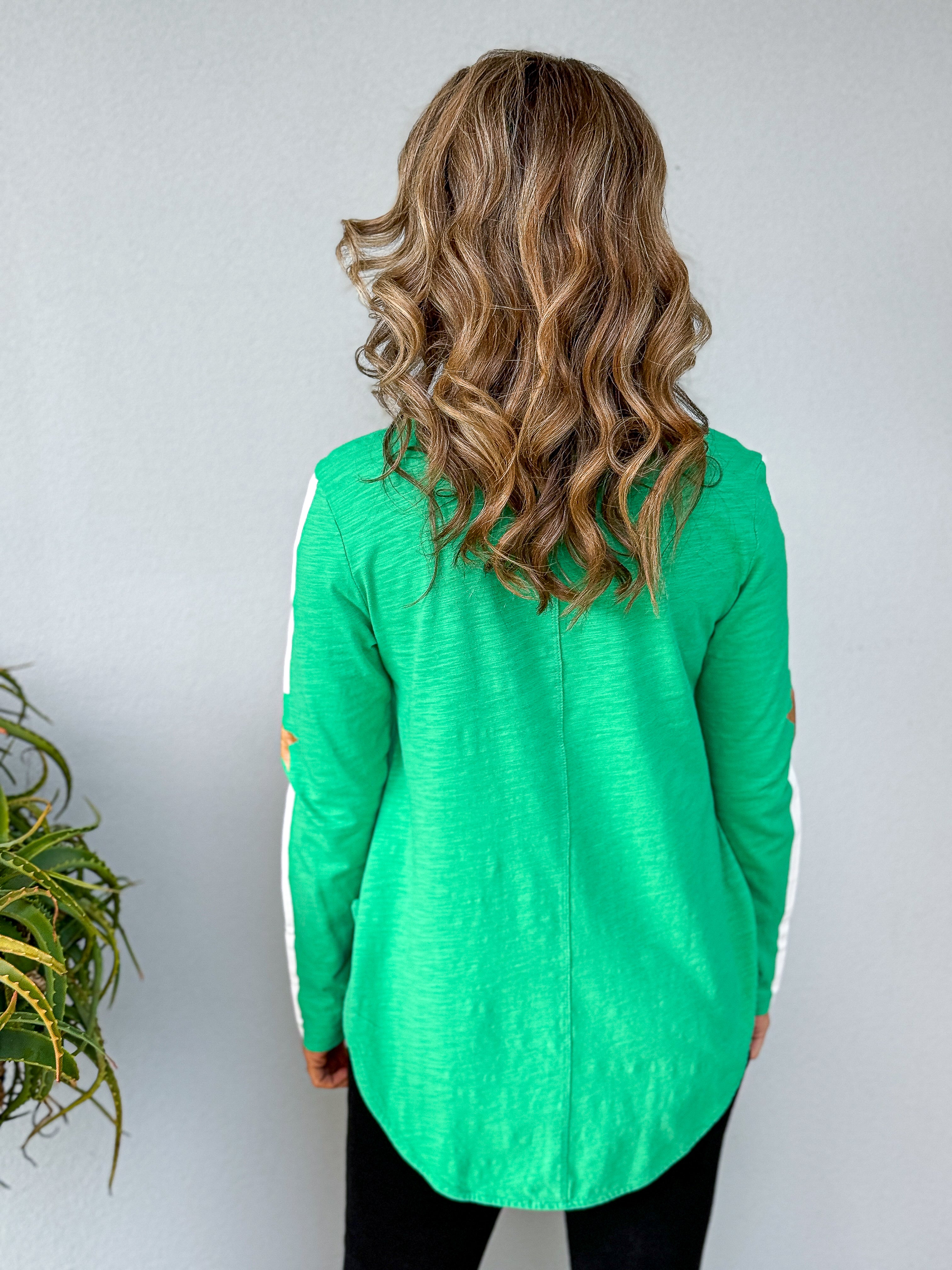 Junee Banded Star Sleeve L/S Tee - Nephrite