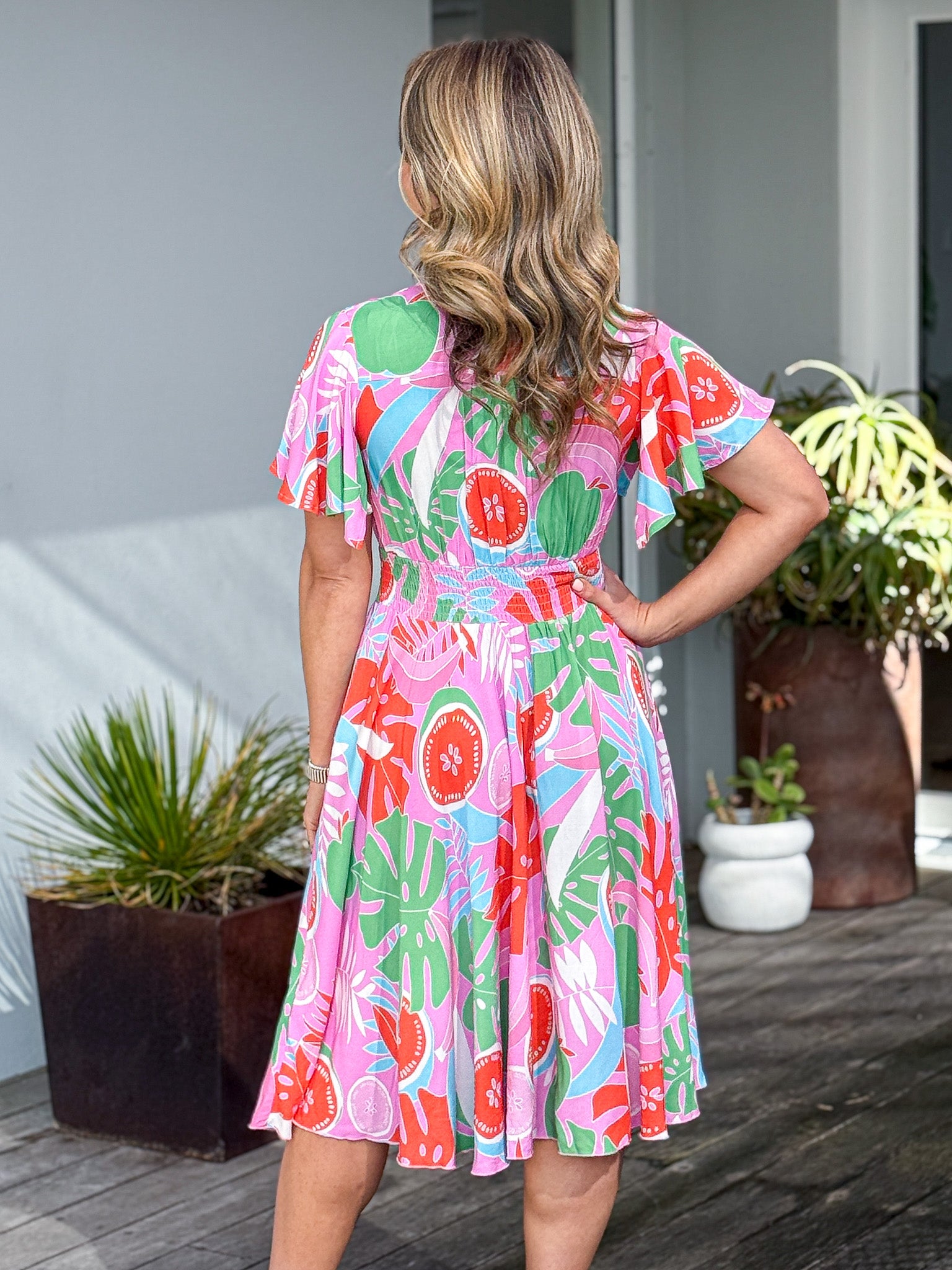 Katie Pink Tropical Dress