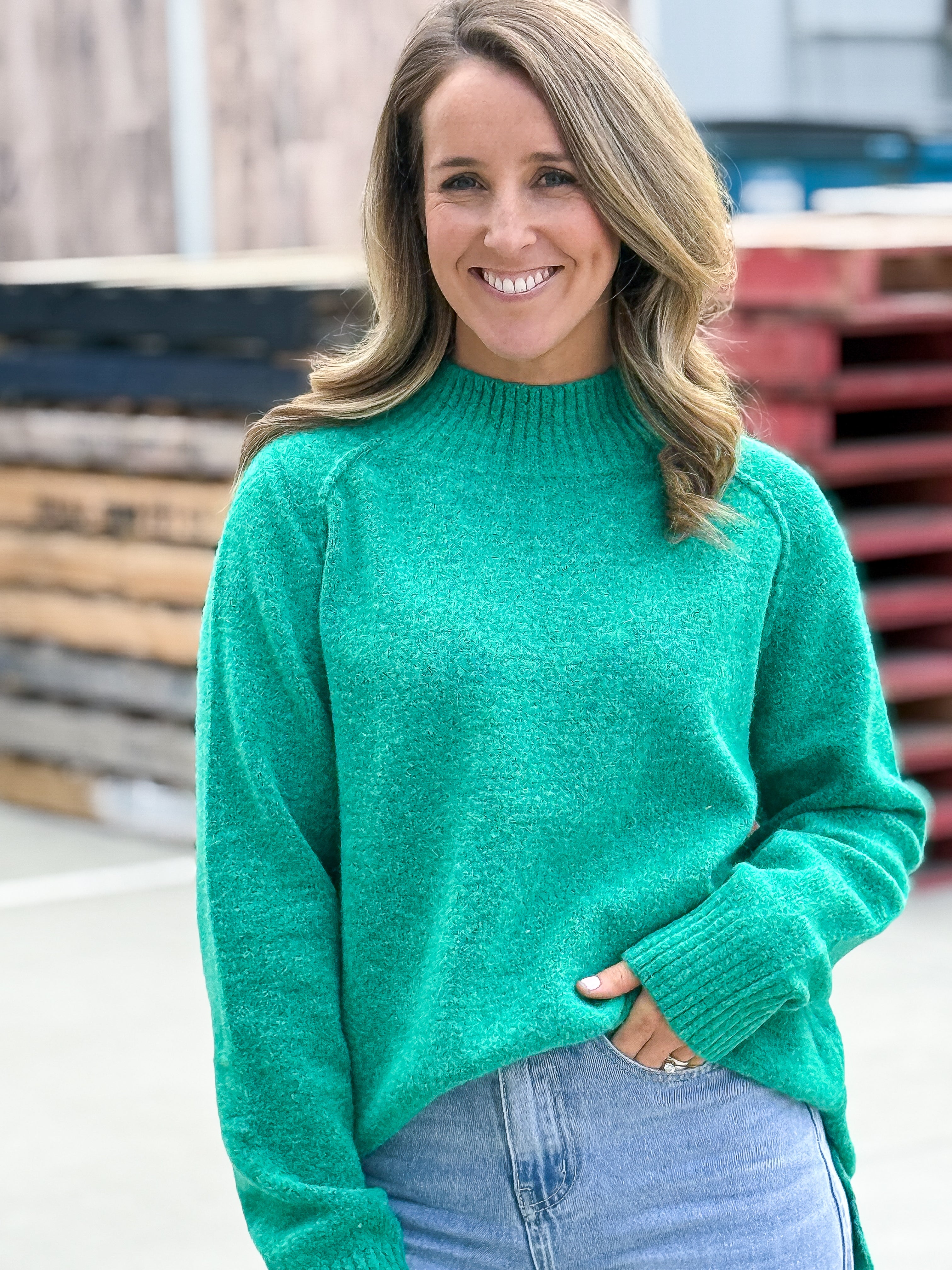 Kristy Knit Jumper - Jade