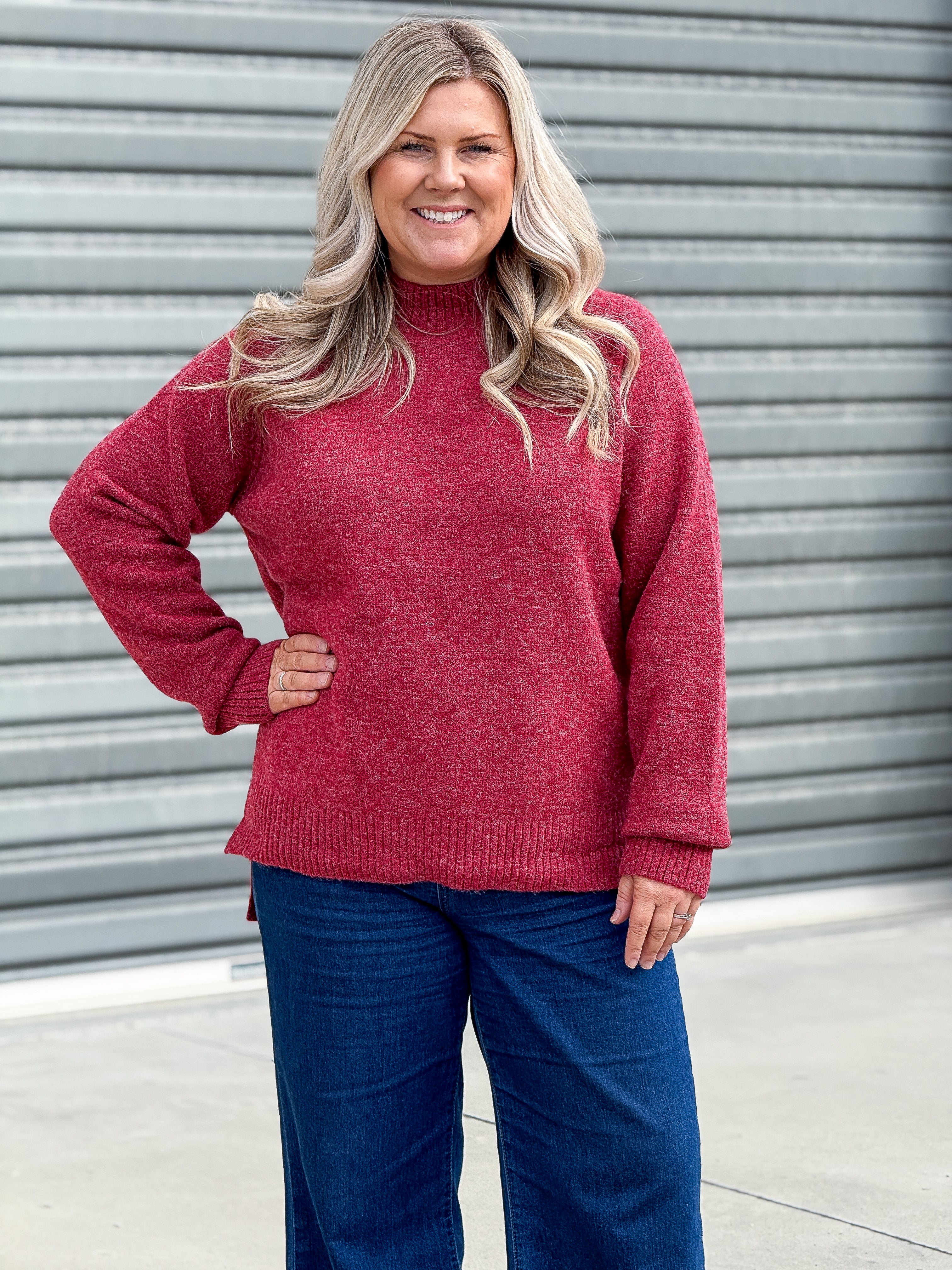 Kristy Knit Jumper - Rich Red