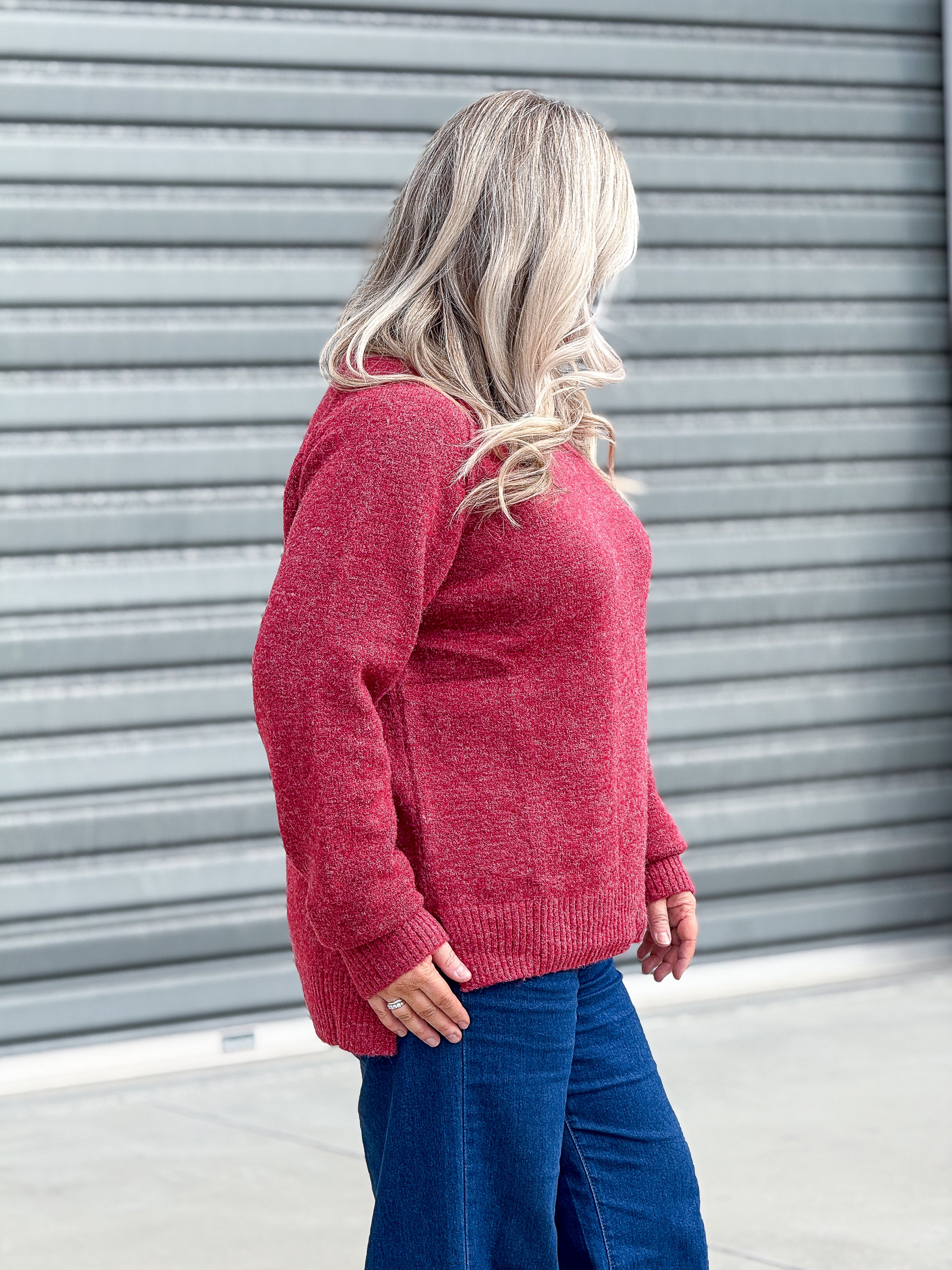 Kristy Knit Jumper - Rich Red