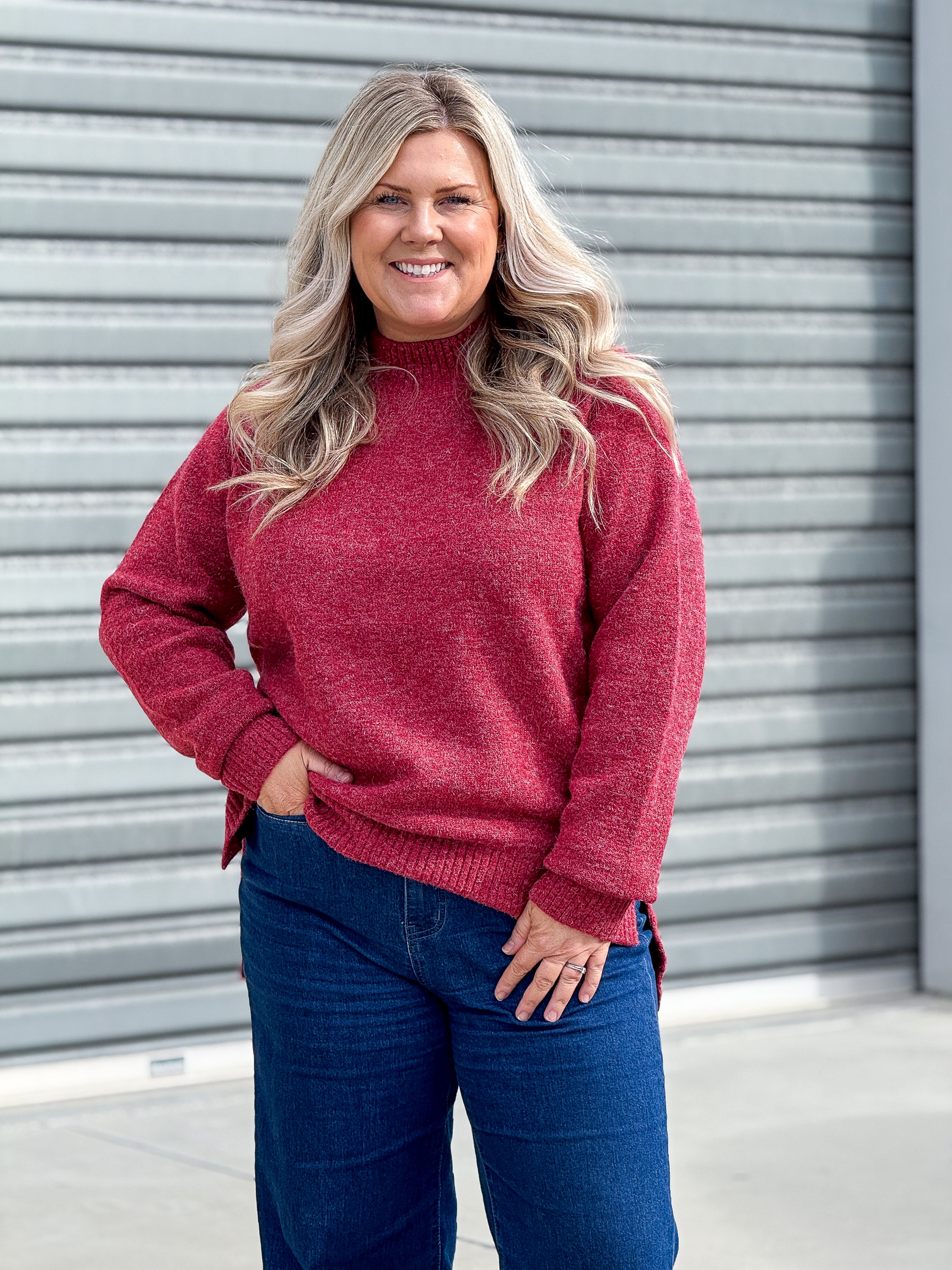 Kristy Knit Jumper - Rich Red