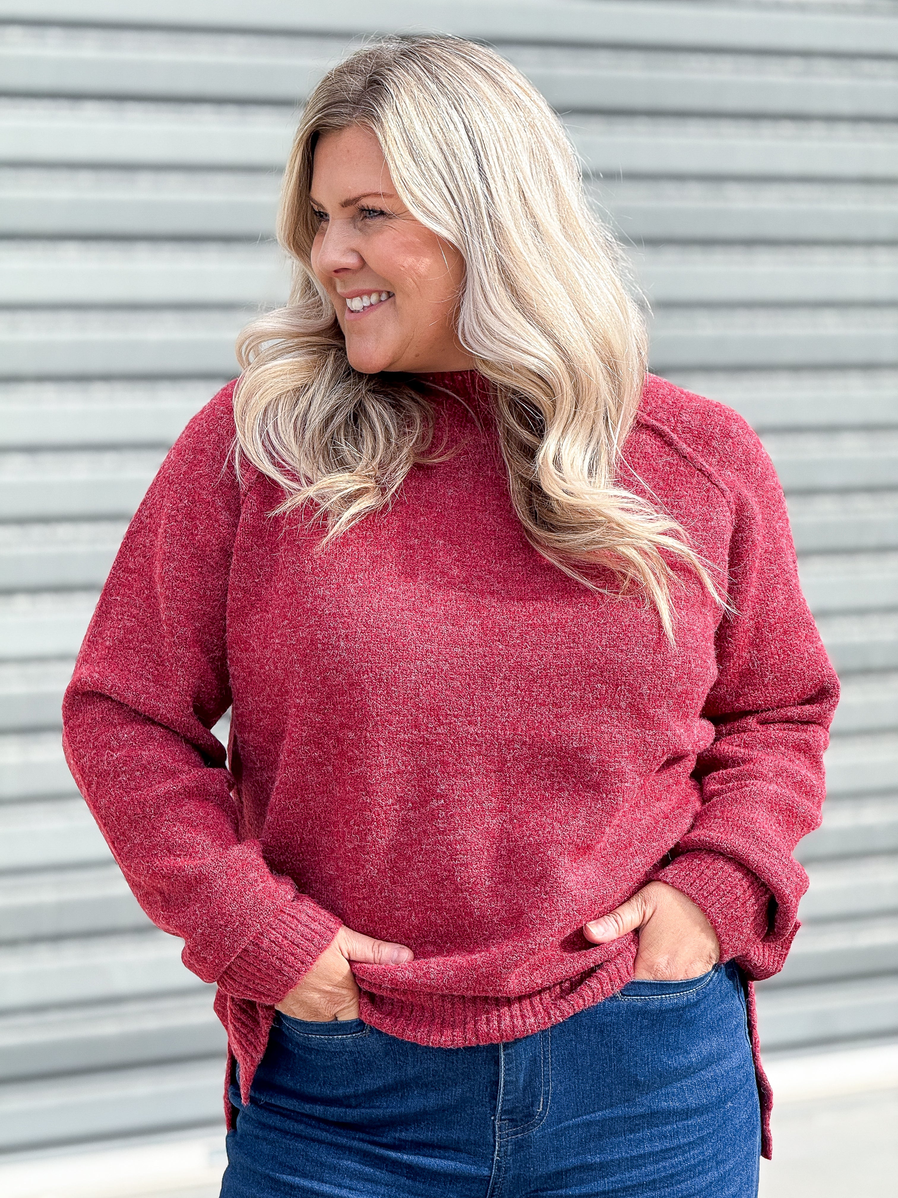 Kristy Knit Jumper - Rich Red