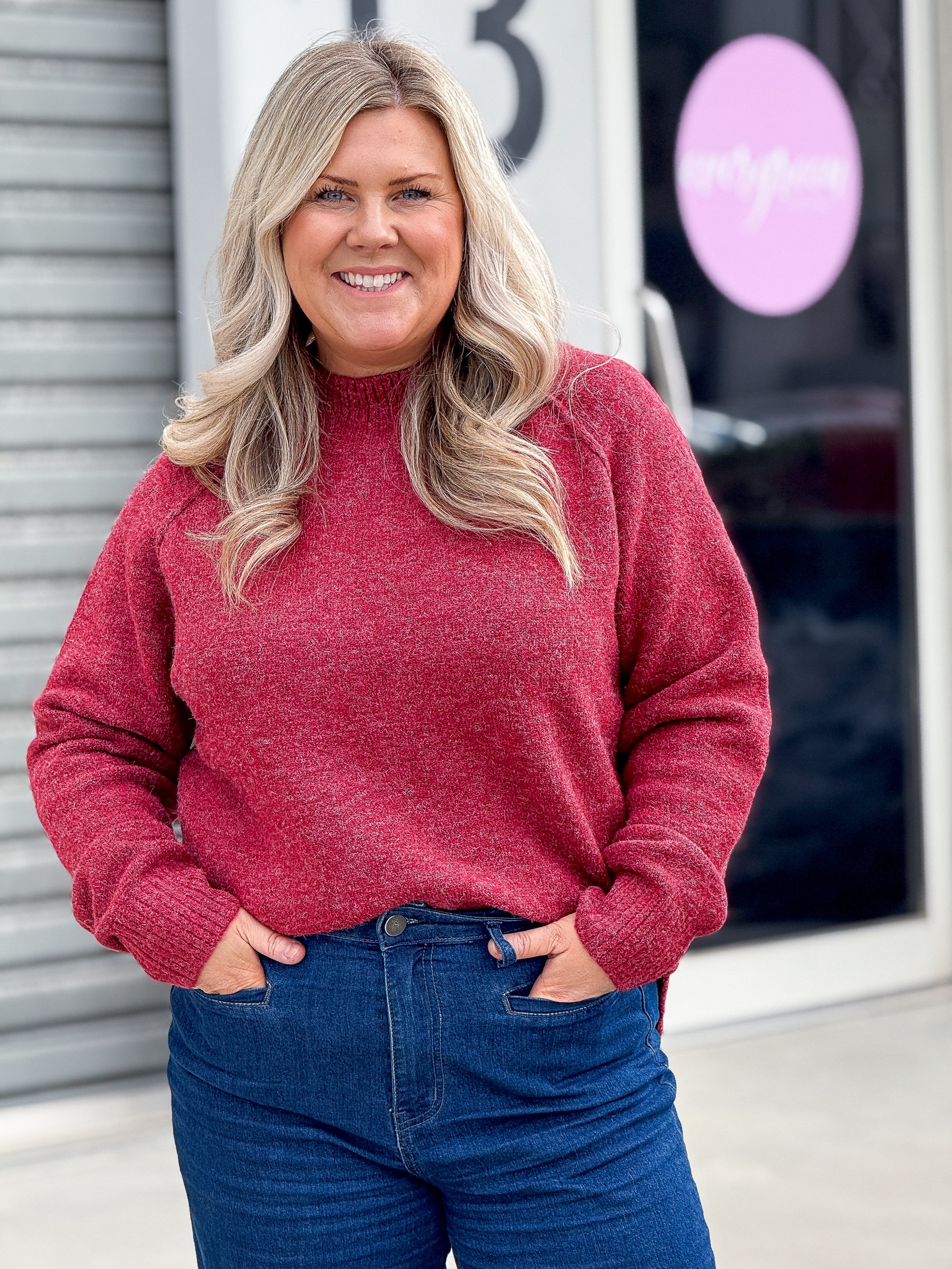 Kristy Knit Jumper - Rich Red