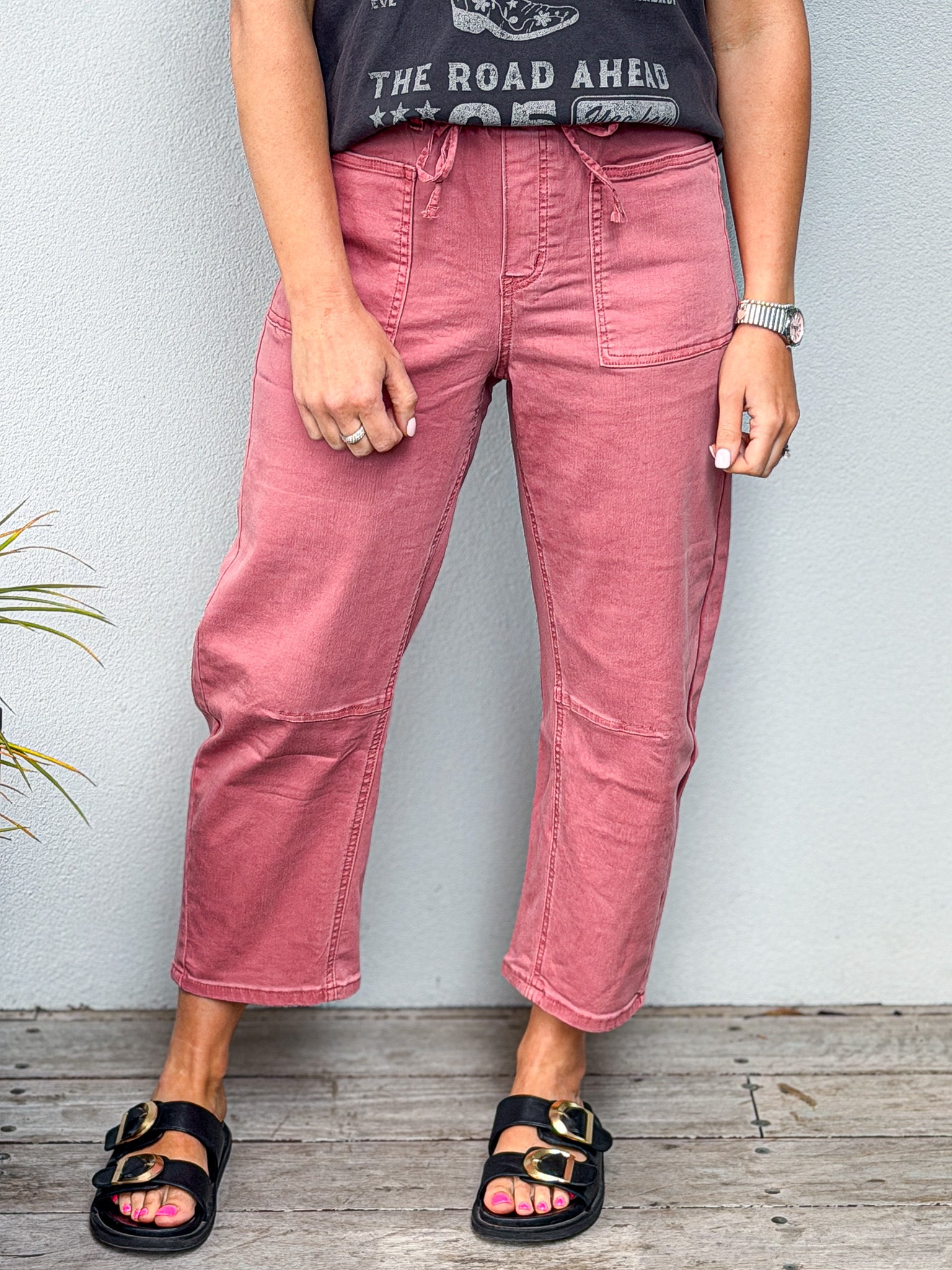 Laura Barrel Jeans - Pink