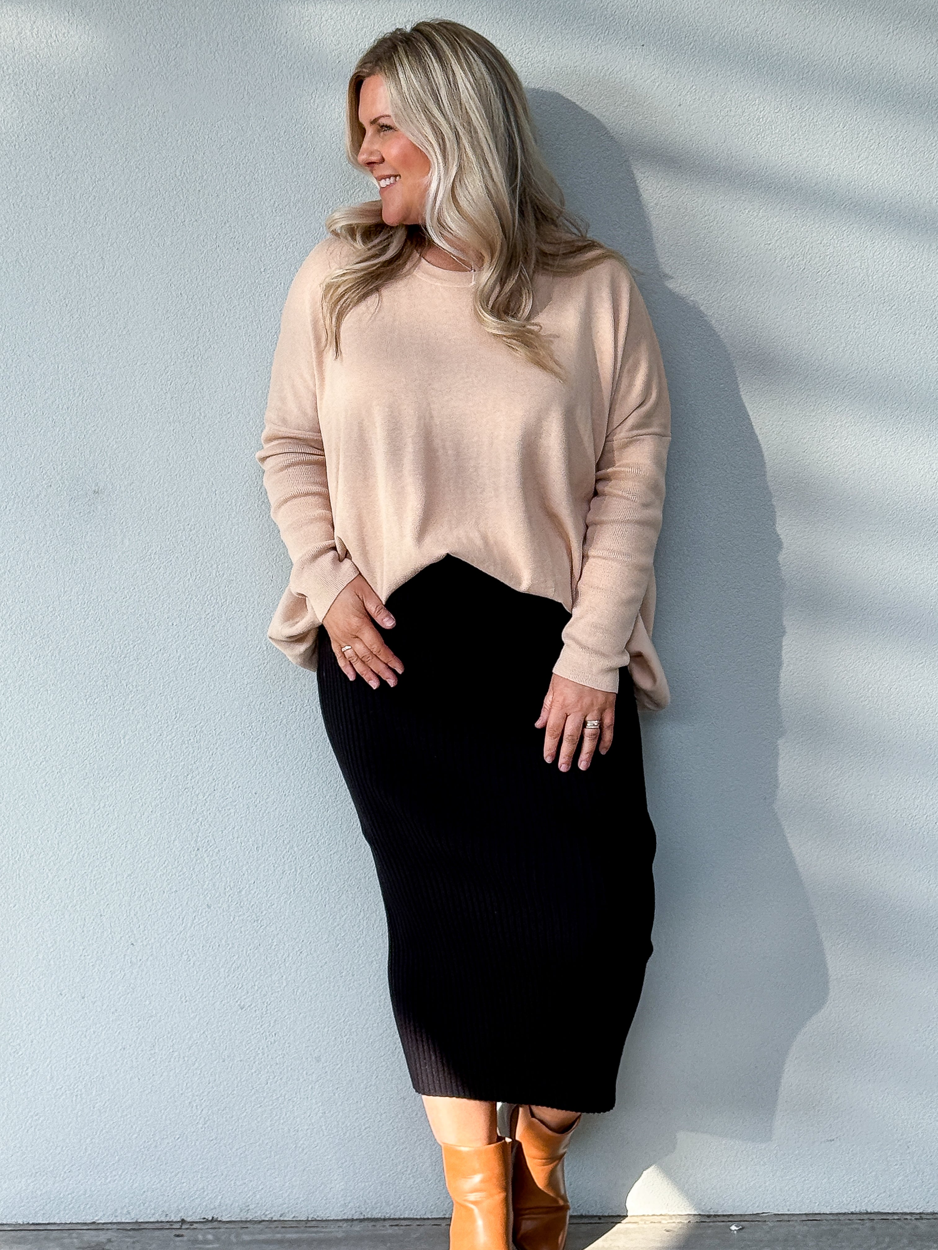 Lila Knit Skirt Black