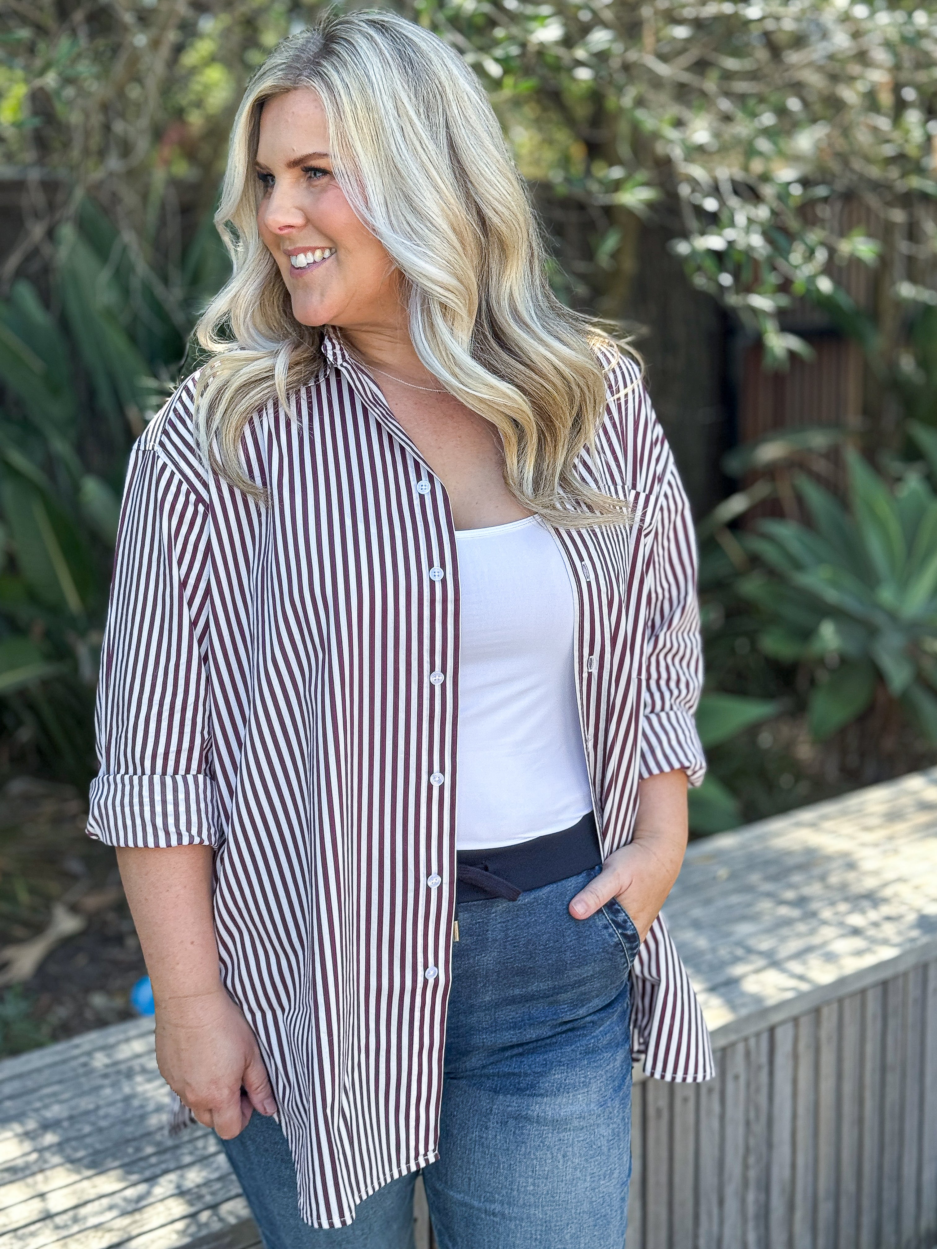 Lila Stripe Shirt - Merlo