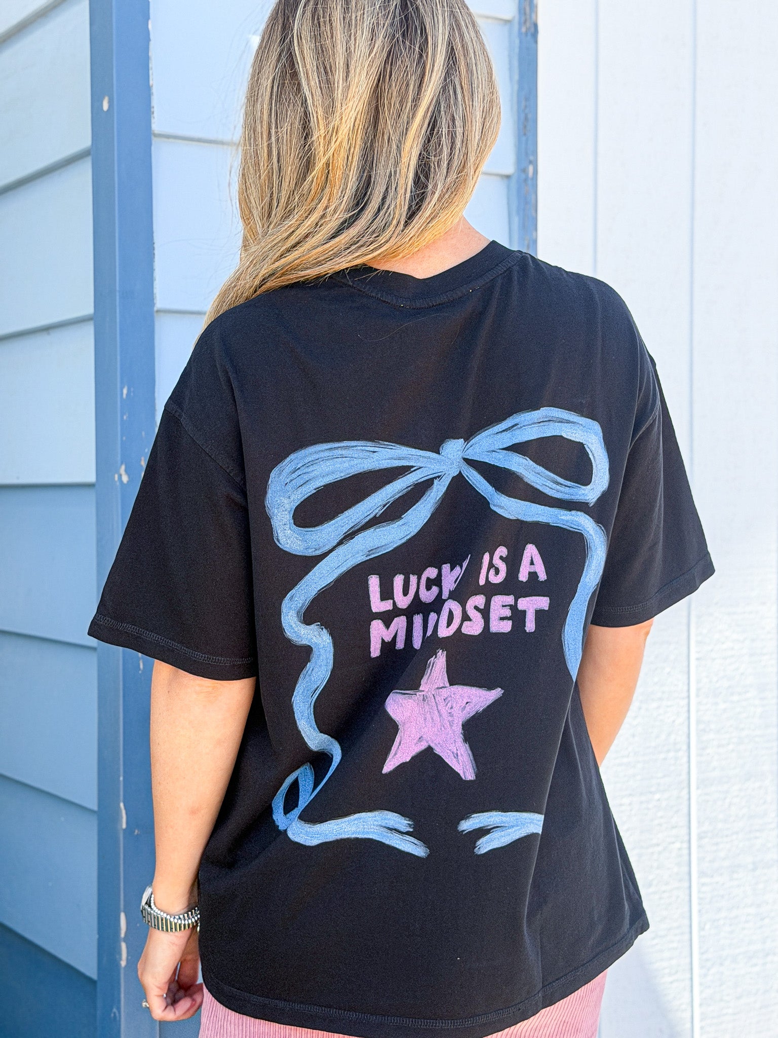 Lucky Star Tee - Washed Black