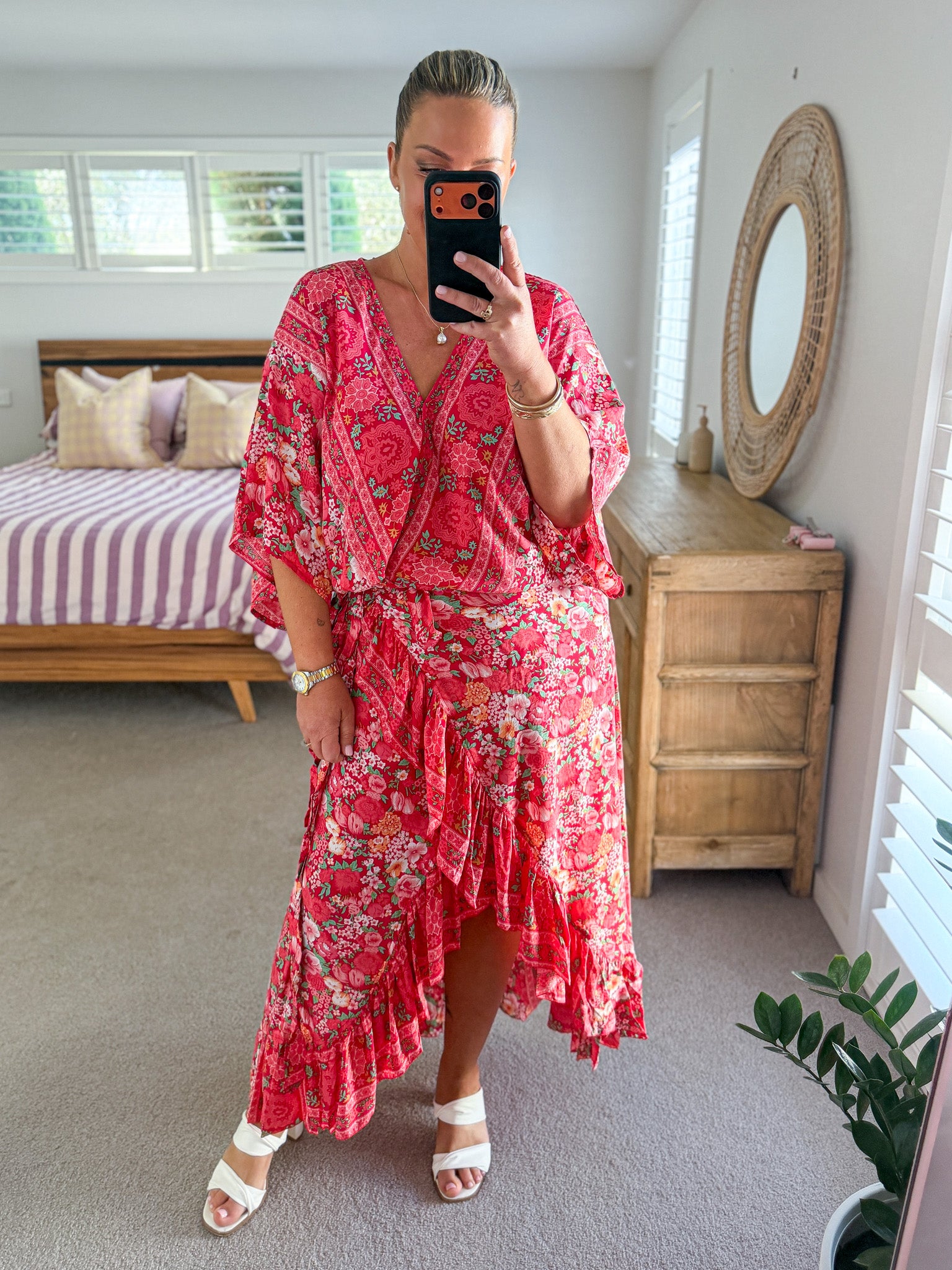 Lulu Wrap Skirt - Red