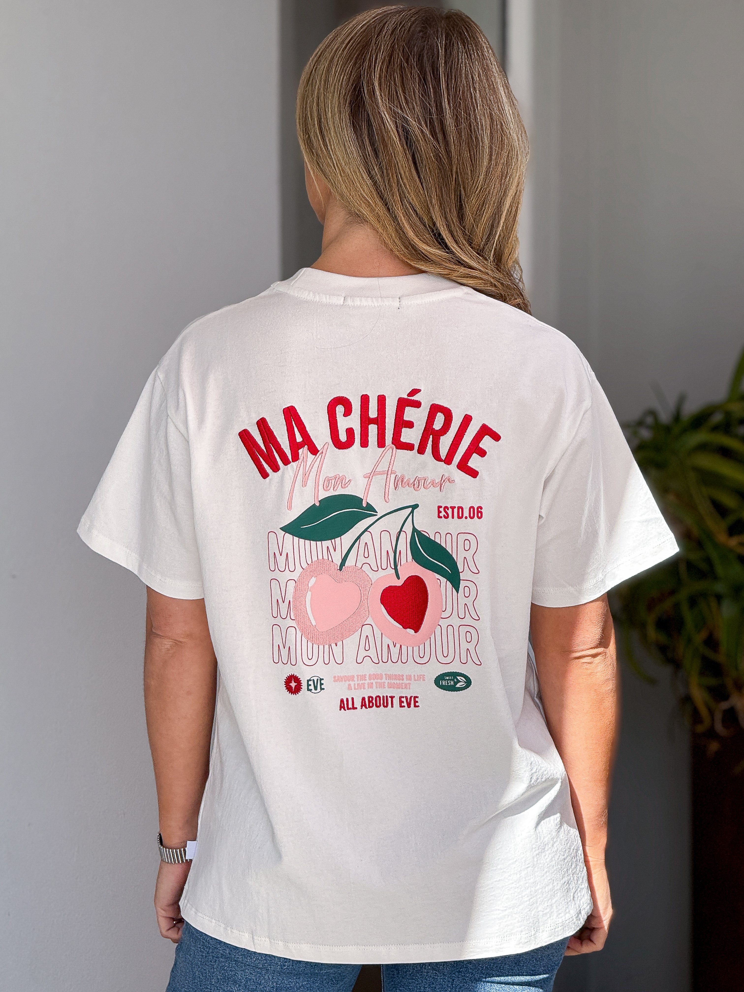 Ma Cherie Relaxed Tee - Vintage White