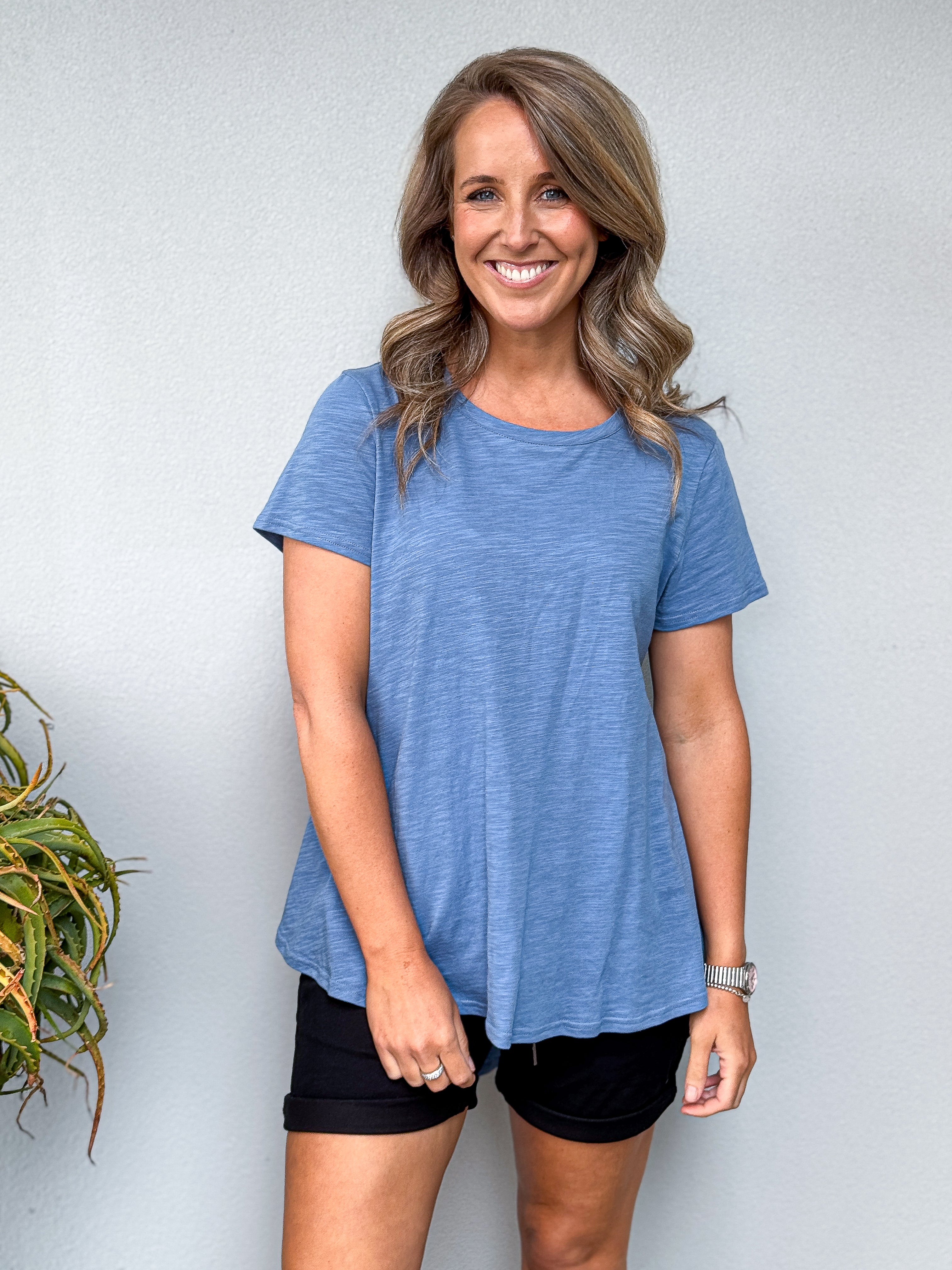 Maggie Tee - Plain Indigo