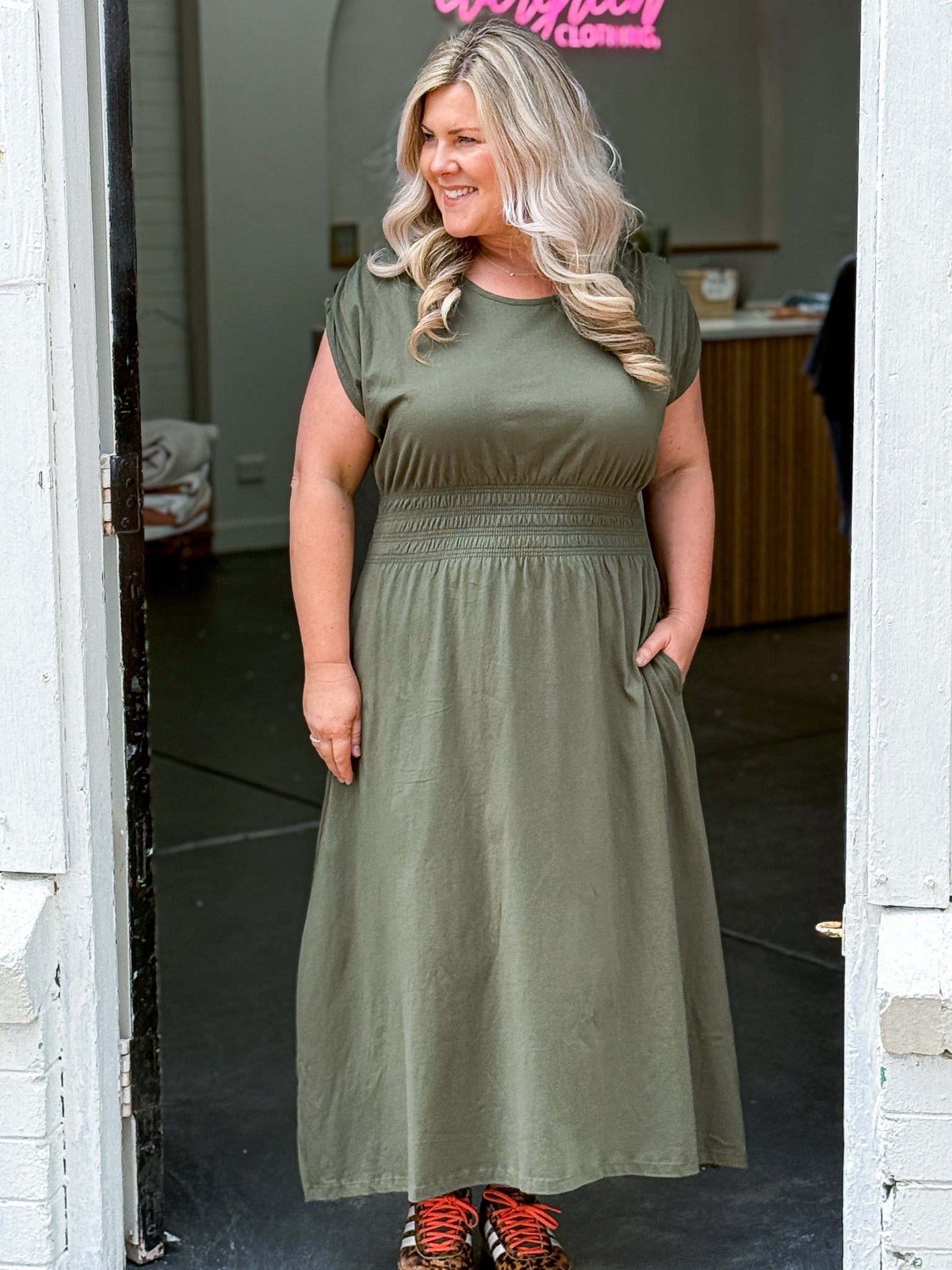 Nelle Midi Dress - Clover