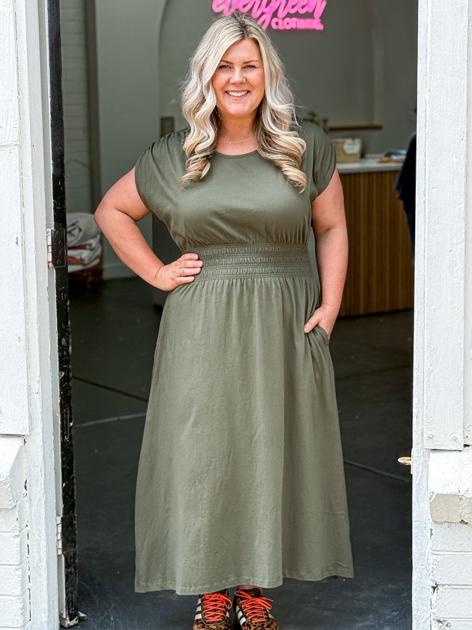 Nelle Midi Dress - Clover