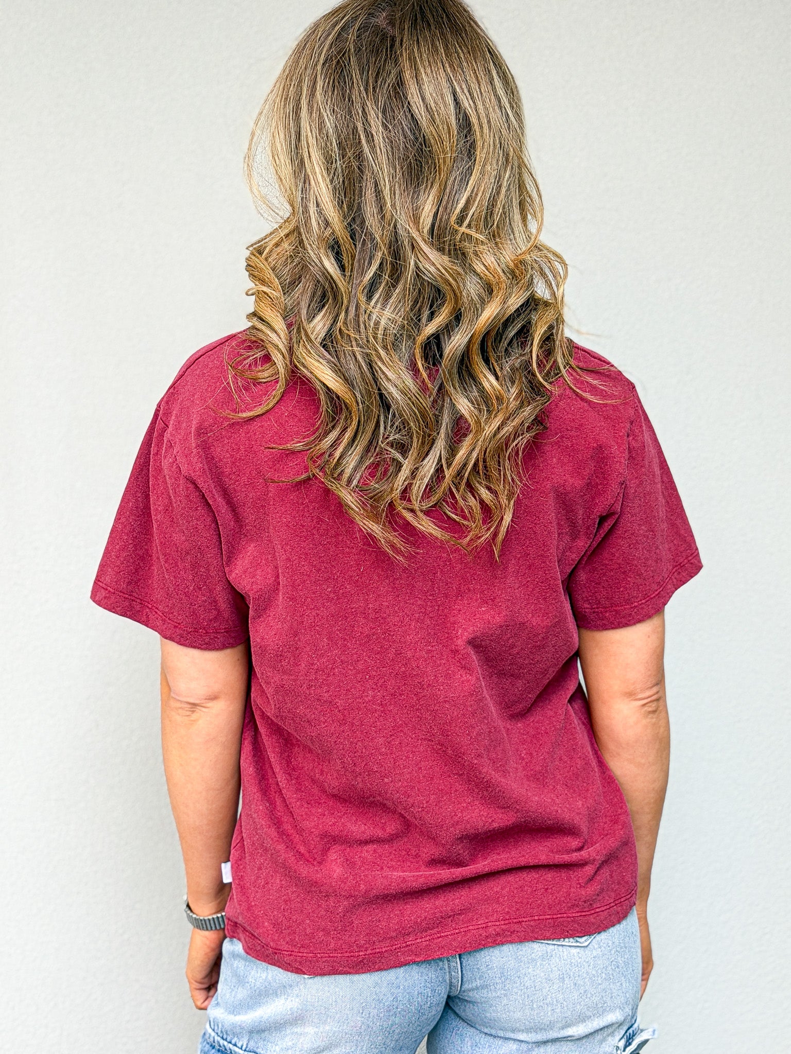 Old West Era Box Tee - Wine