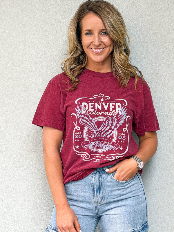 Old West Era Box Tee - Wine