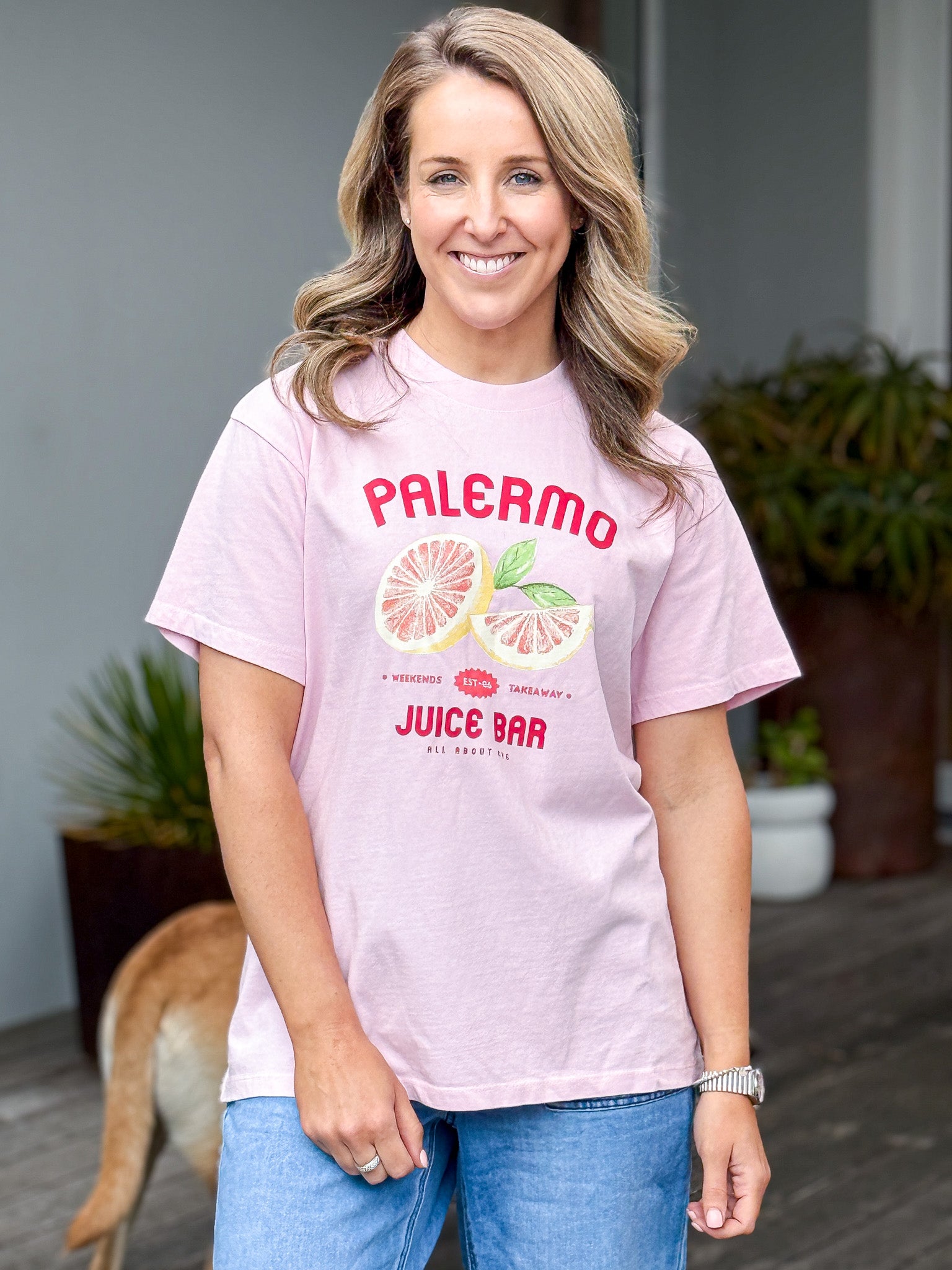 Palermo Relaxed Tee - Light Pink