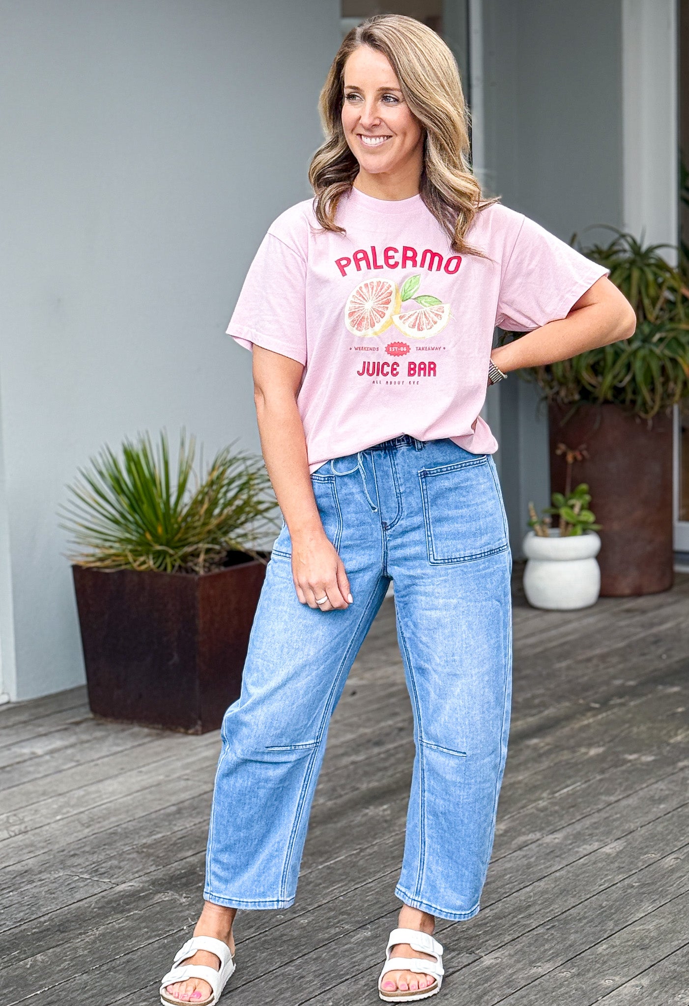 Palermo Relaxed Tee - Light Pink