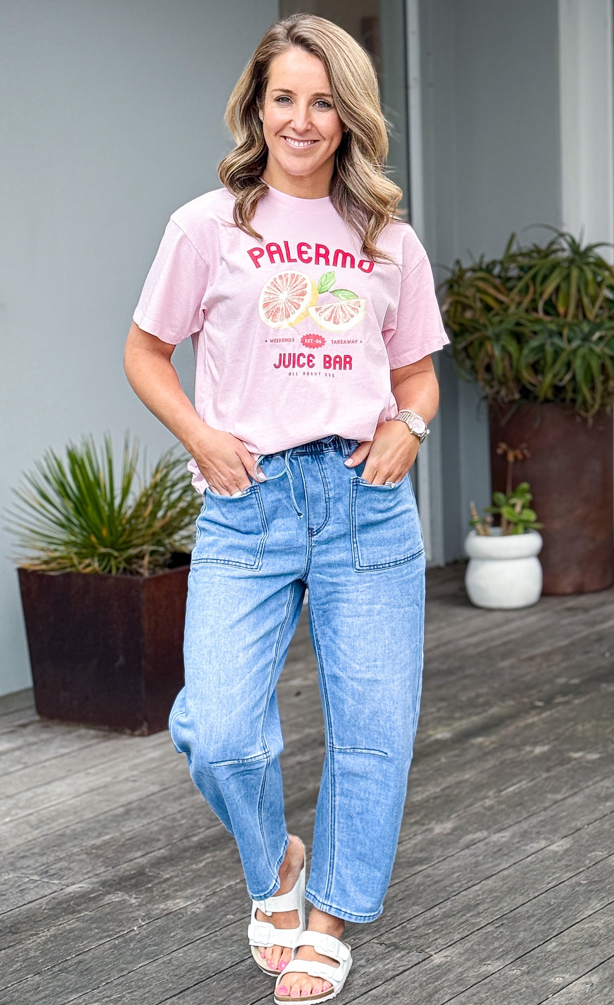 Palermo Relaxed Tee - Light Pink