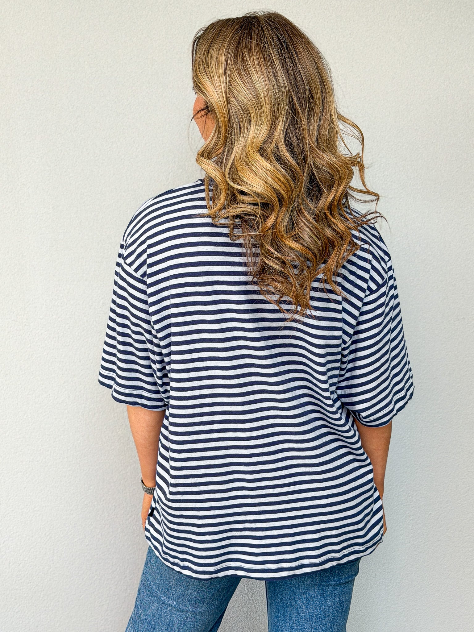 Paloma Oversized Stripe Tee - Nautical