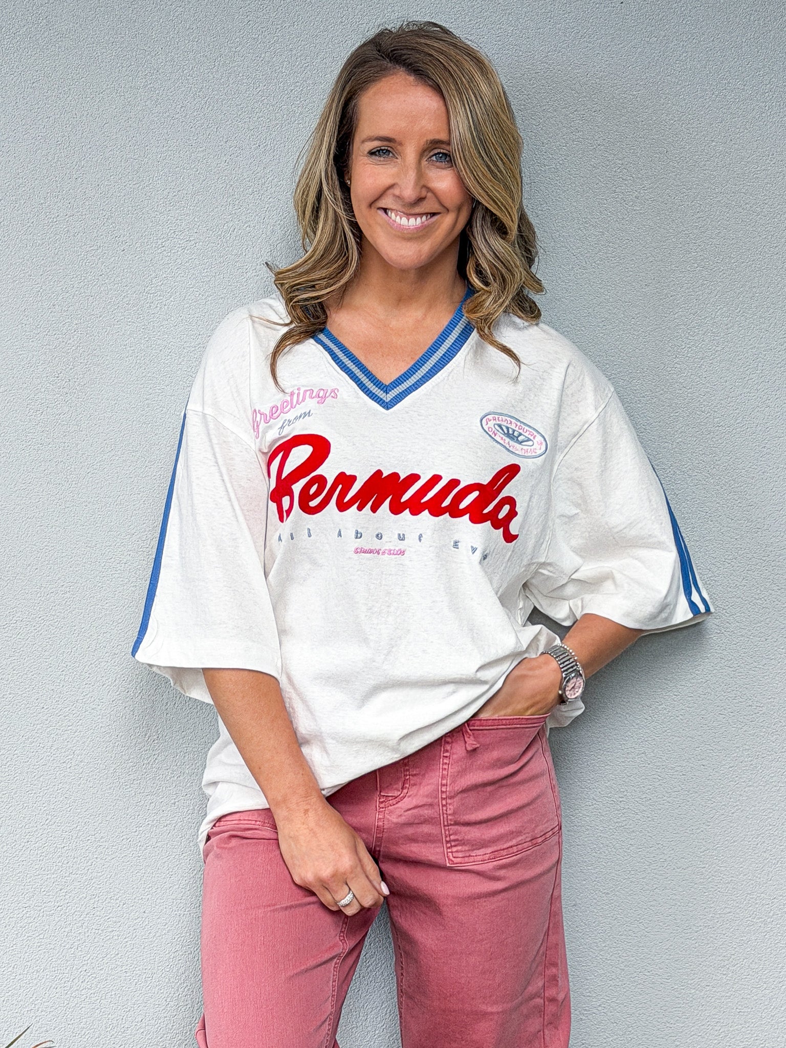 Bermuda O/S V-Neck Tee