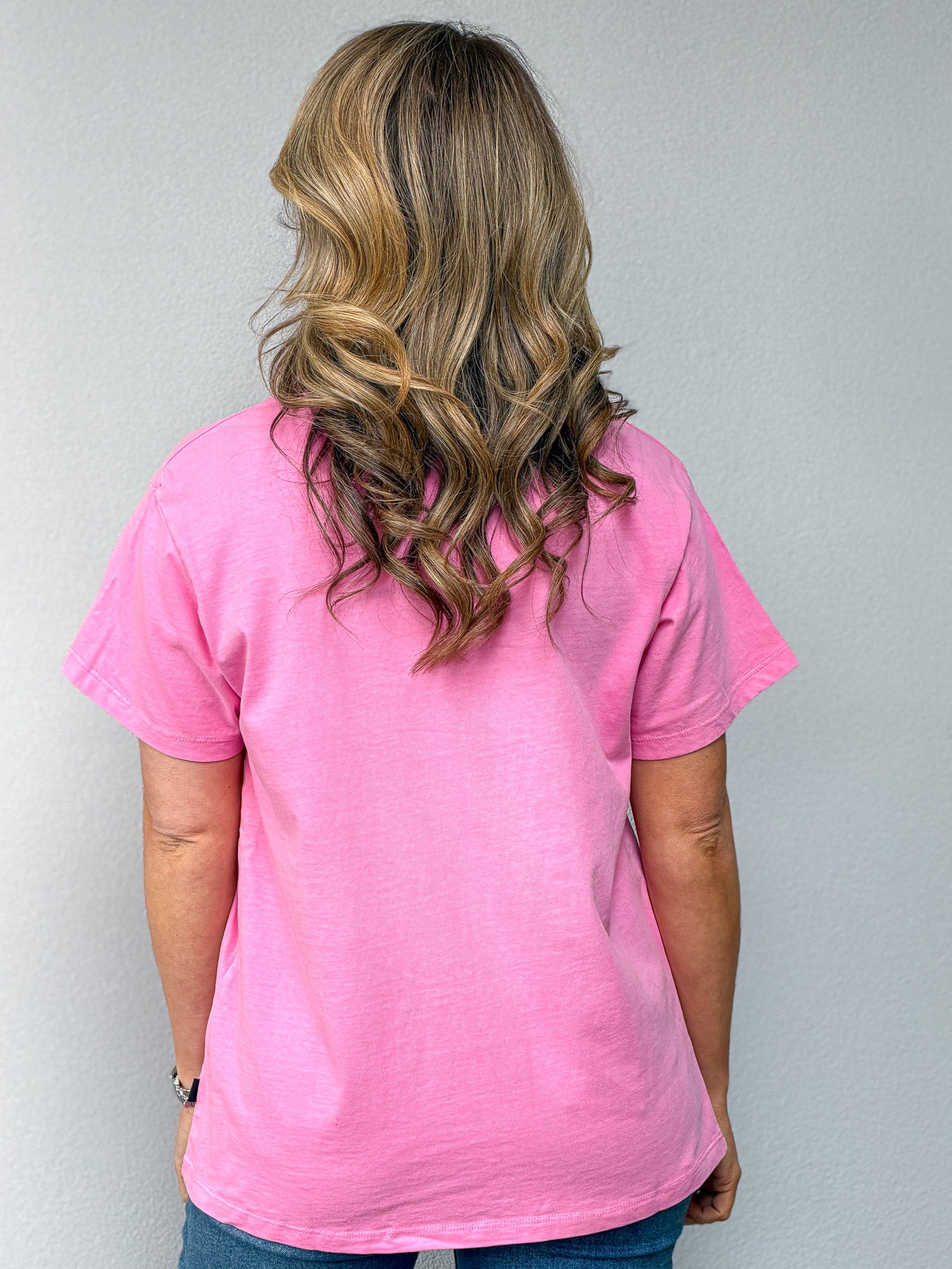 Pomegranate Relaxed Tee - Pink