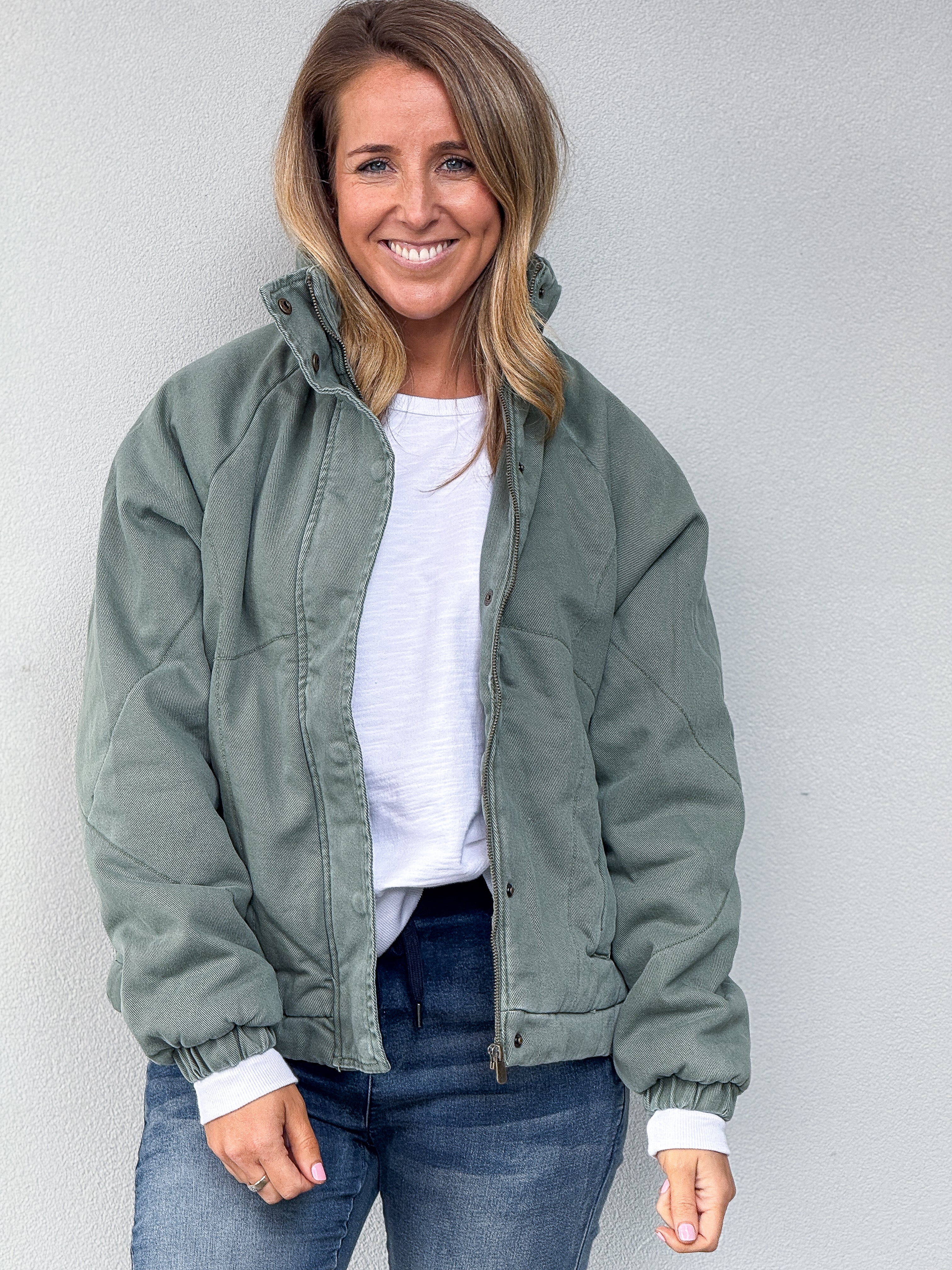 Rosalee Denim Jacket - Green