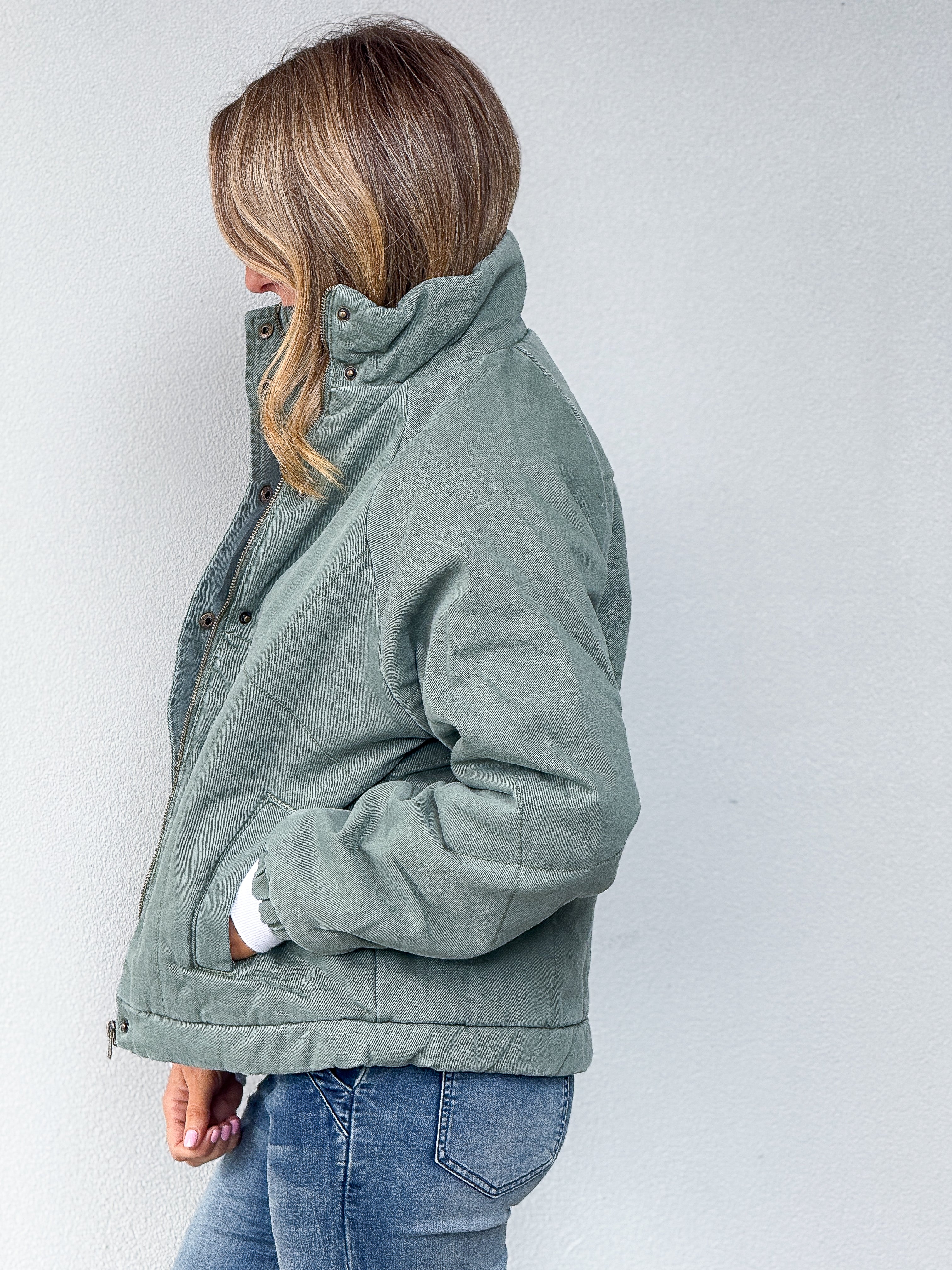 Rosalee Denim Jacket - Green