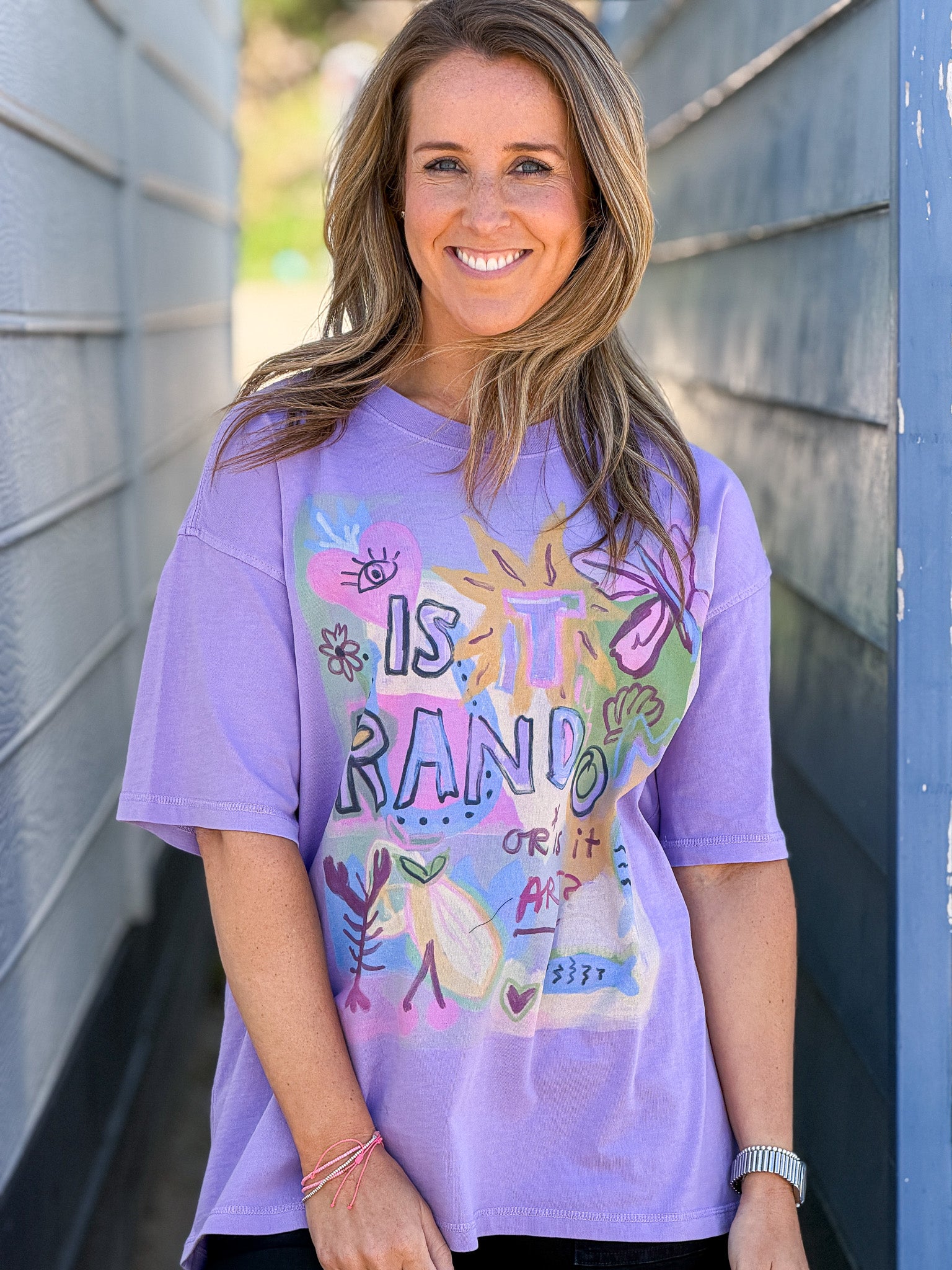 Random and Art Tee - Lavender