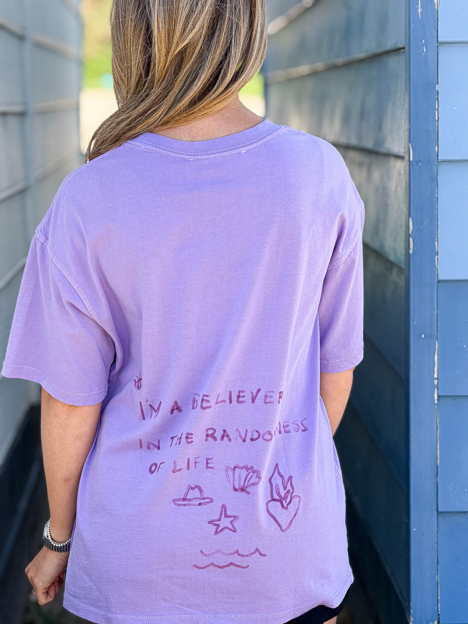 Random and Art Tee - Lavender