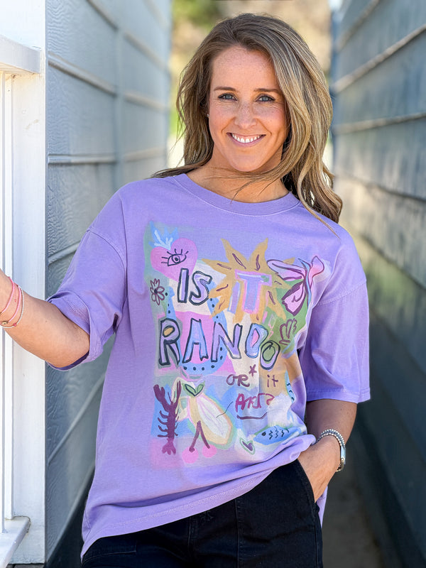 Random and Art Tee - Lavender