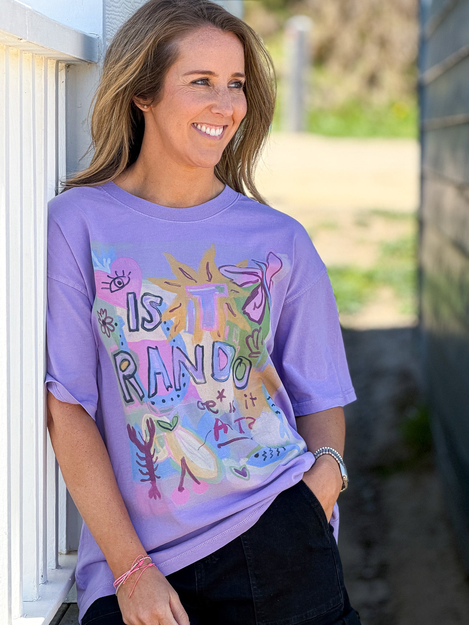 Random and Art Tee - Lavender