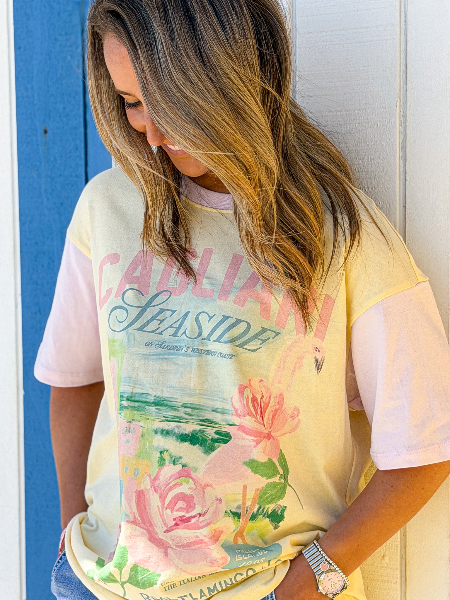 Real Flamingo Tee - Lemon