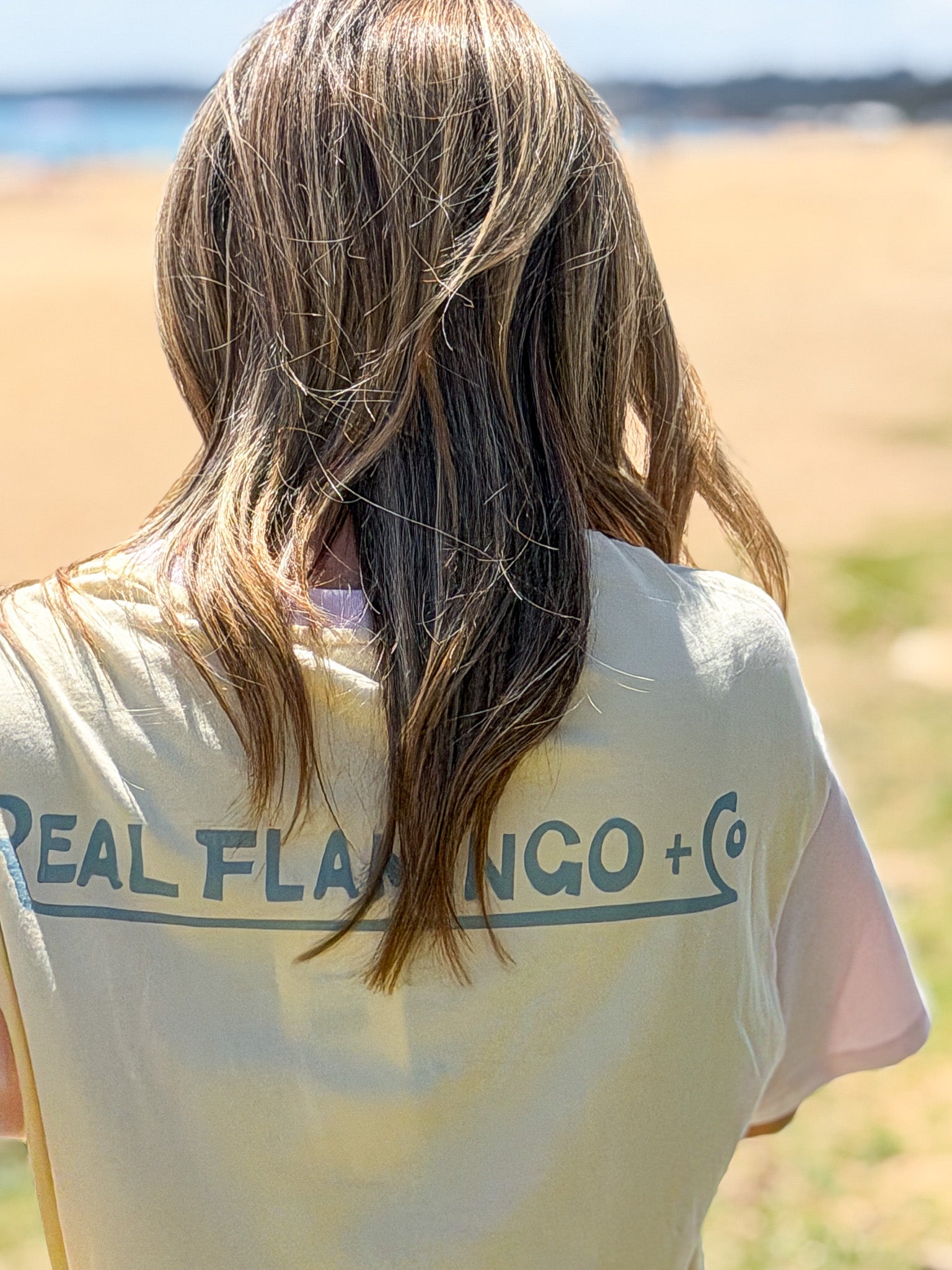 Real Flamingo Tee - Lemon
