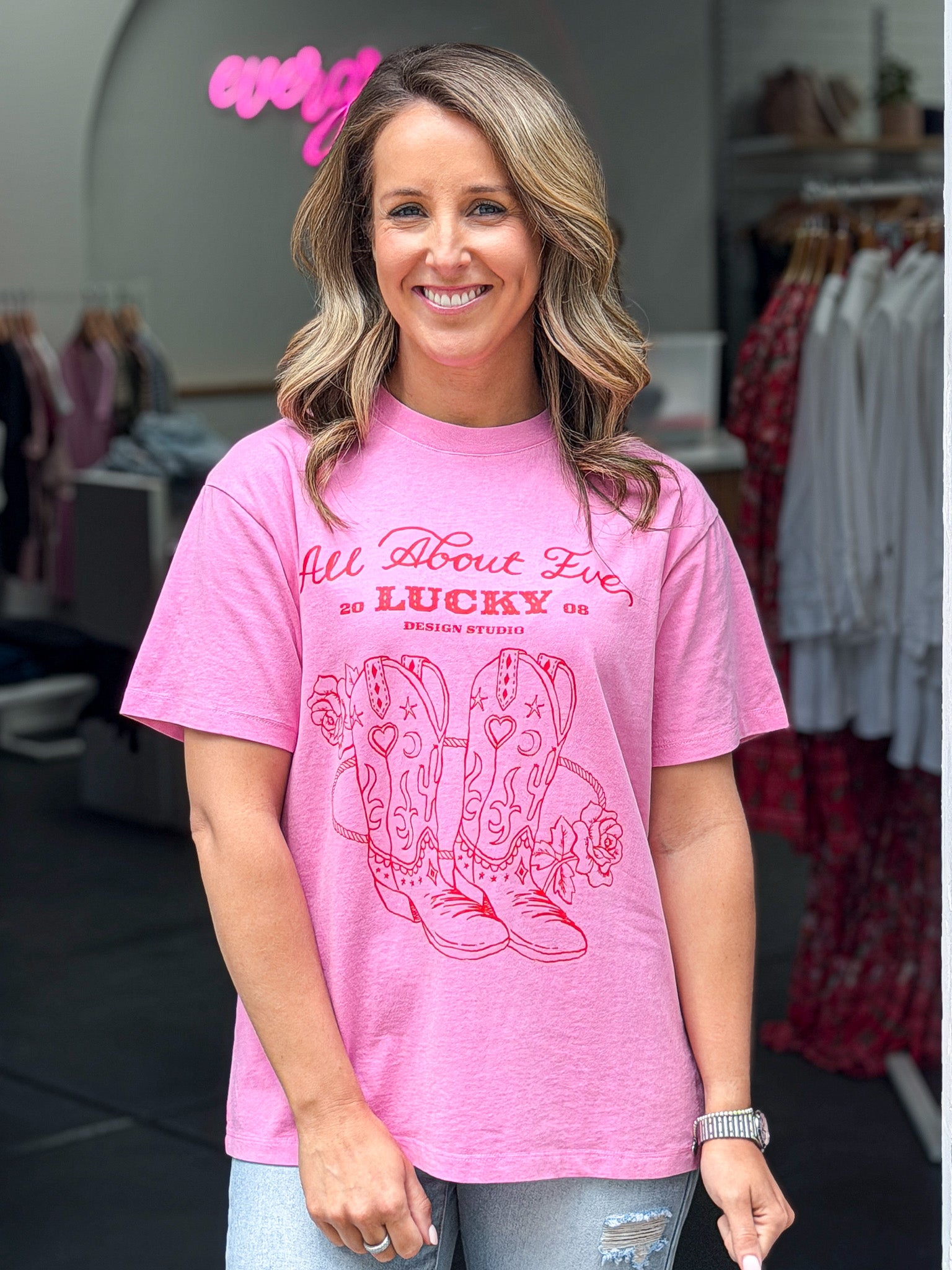 Rodeo Relaxed Tee - Pink