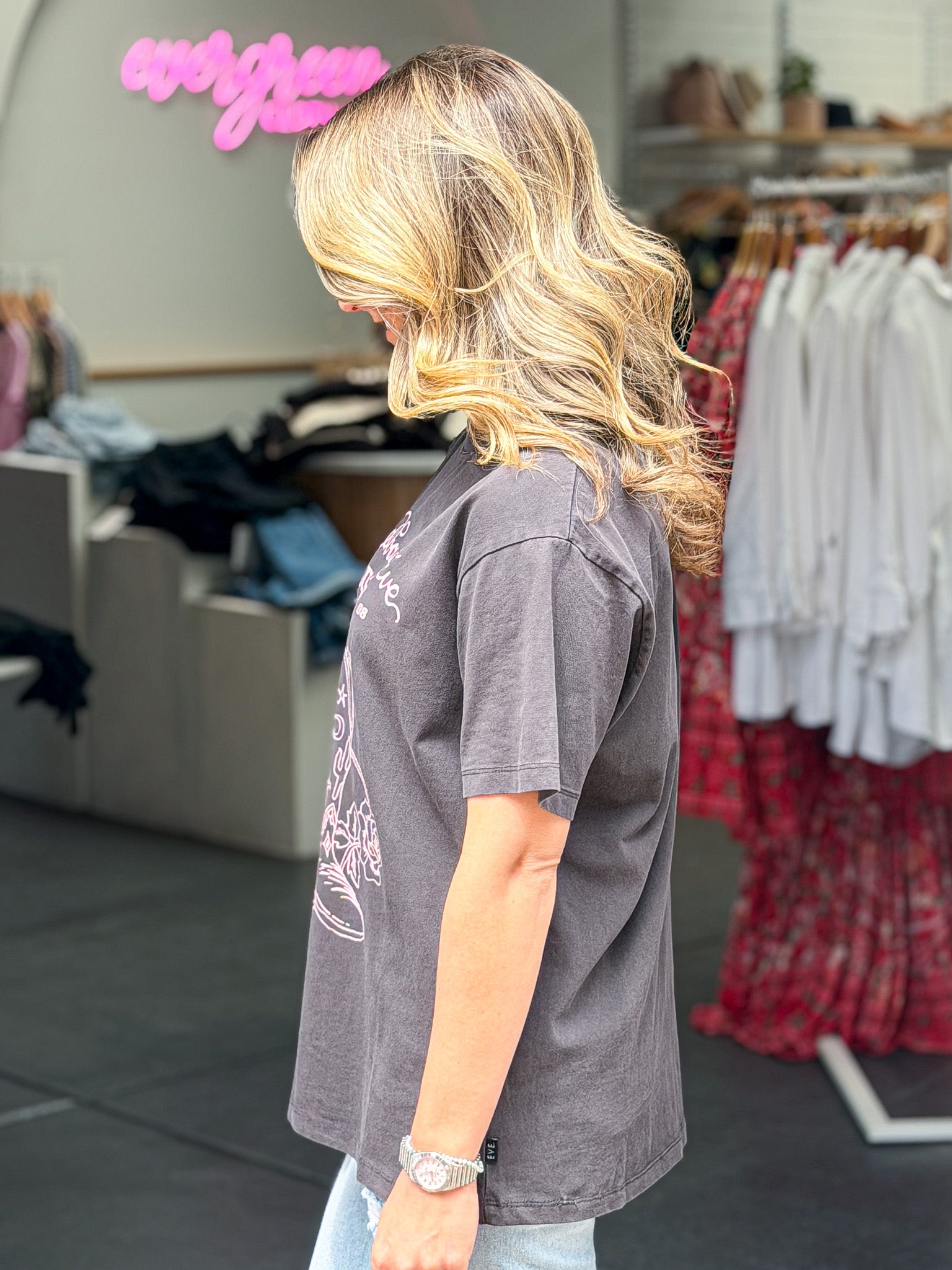 Rodeo Relaxed Tee - Washed Black